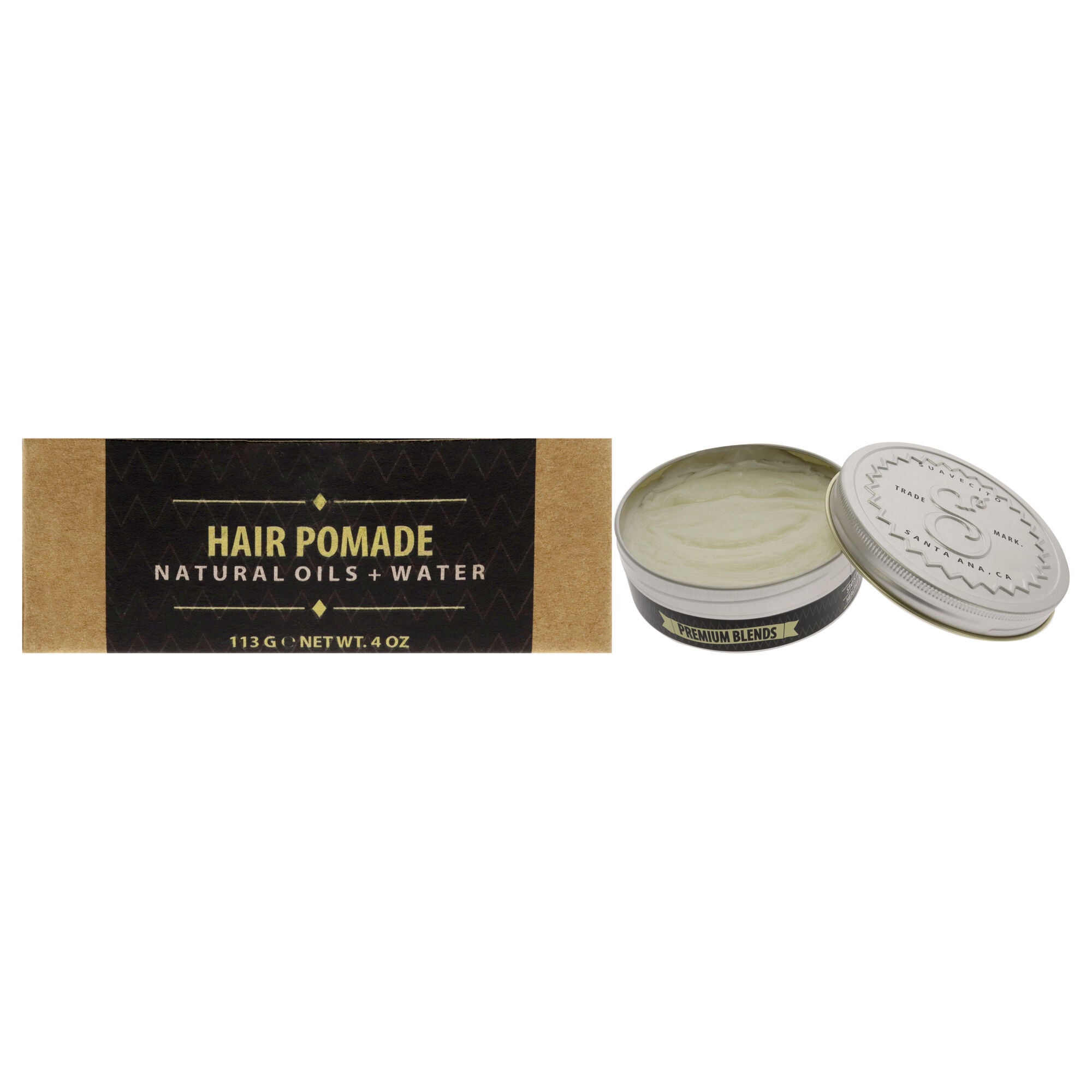 Premium Blends Hair Pomade by Suavecito for Men - 4 oz Pomade, See Description, hi-res image number 0