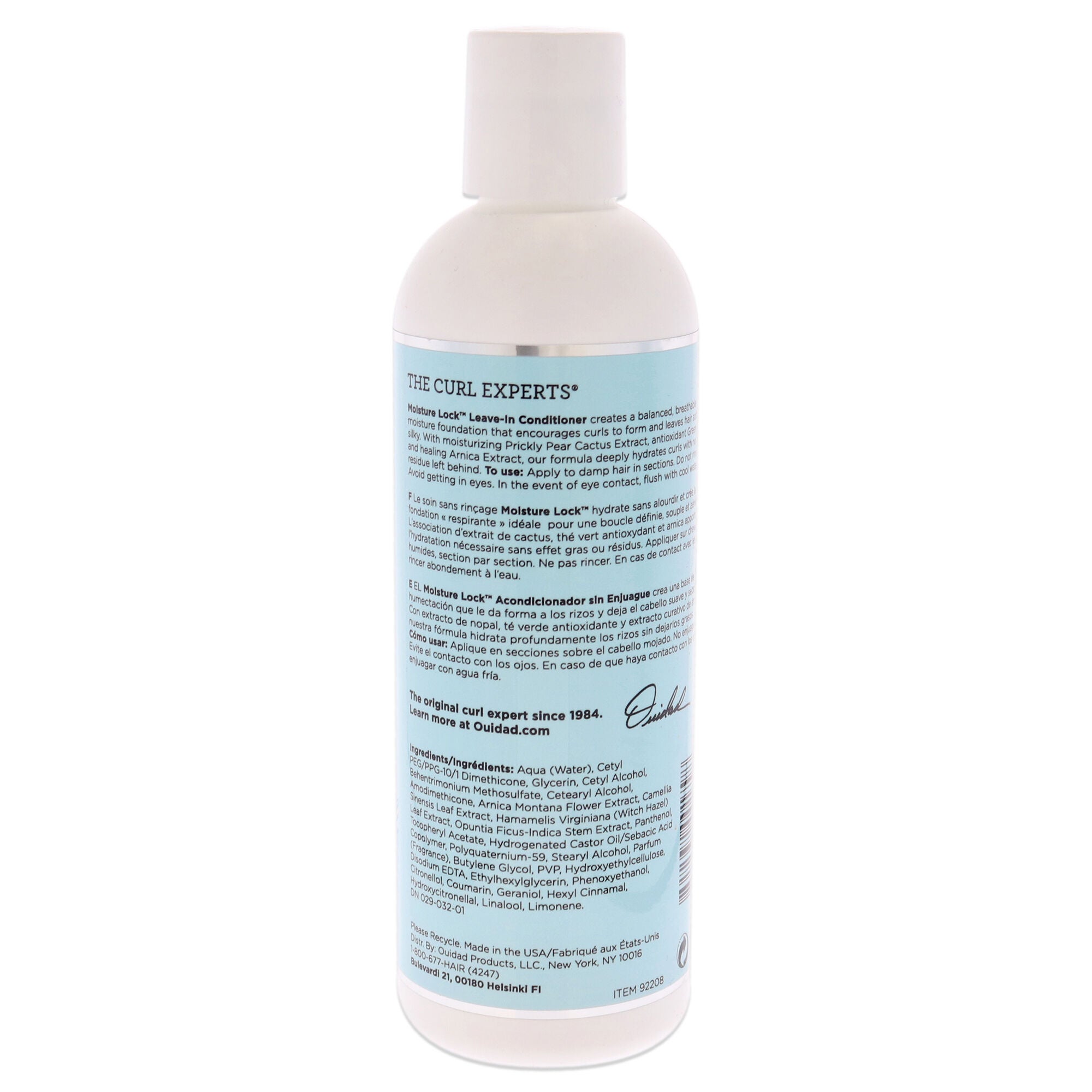 Moisture Lock Leave-in Conditioner by Ouidad for Unisex - 8.5 oz Conditioner, See Description, alternate image number 2