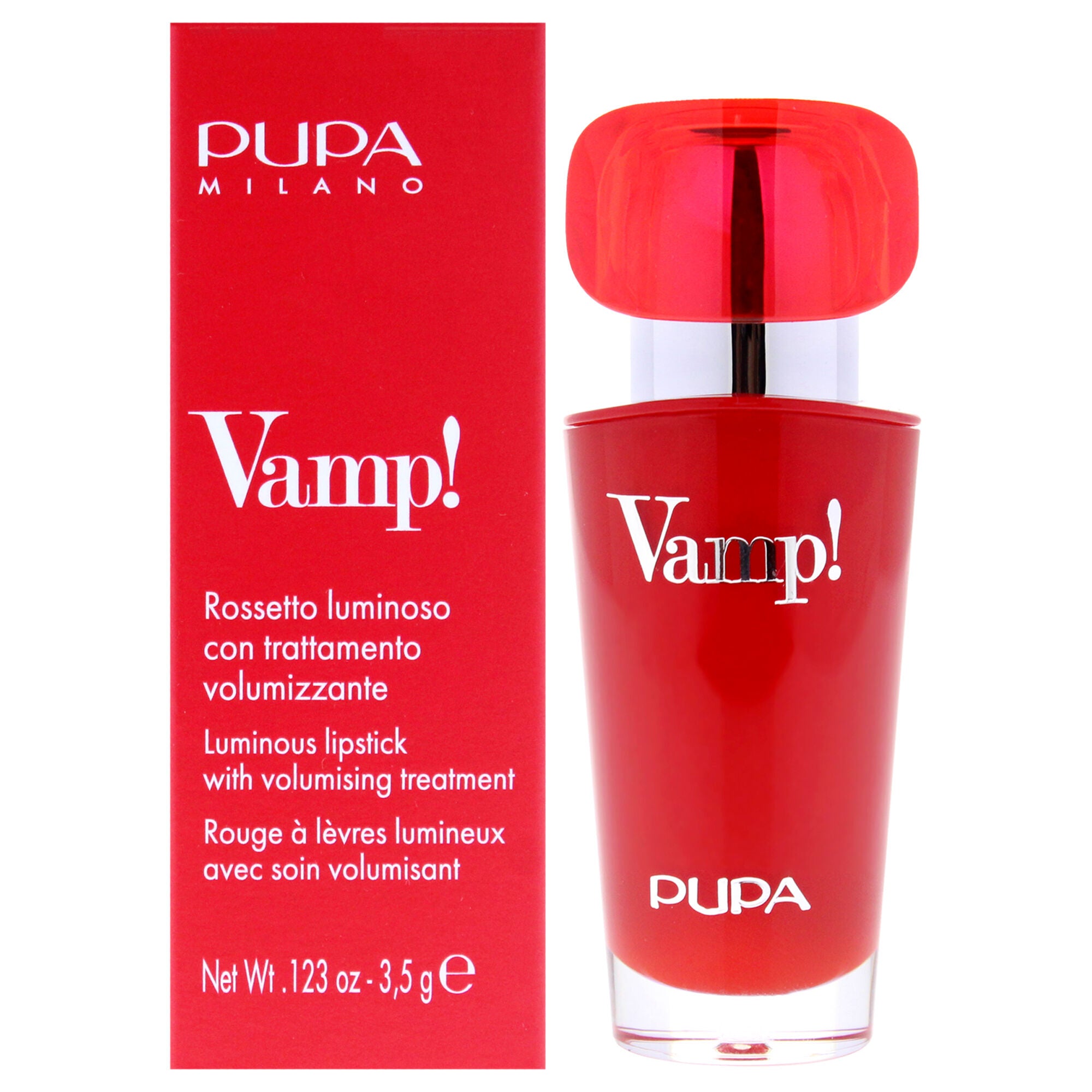 Vamp! Extreme Colour Lipstick with Plumping Treatment - 104 Ancient Rose by Pupa Milano for Women - 0.123 oz Lipstick, See Description, hi-res image number 0