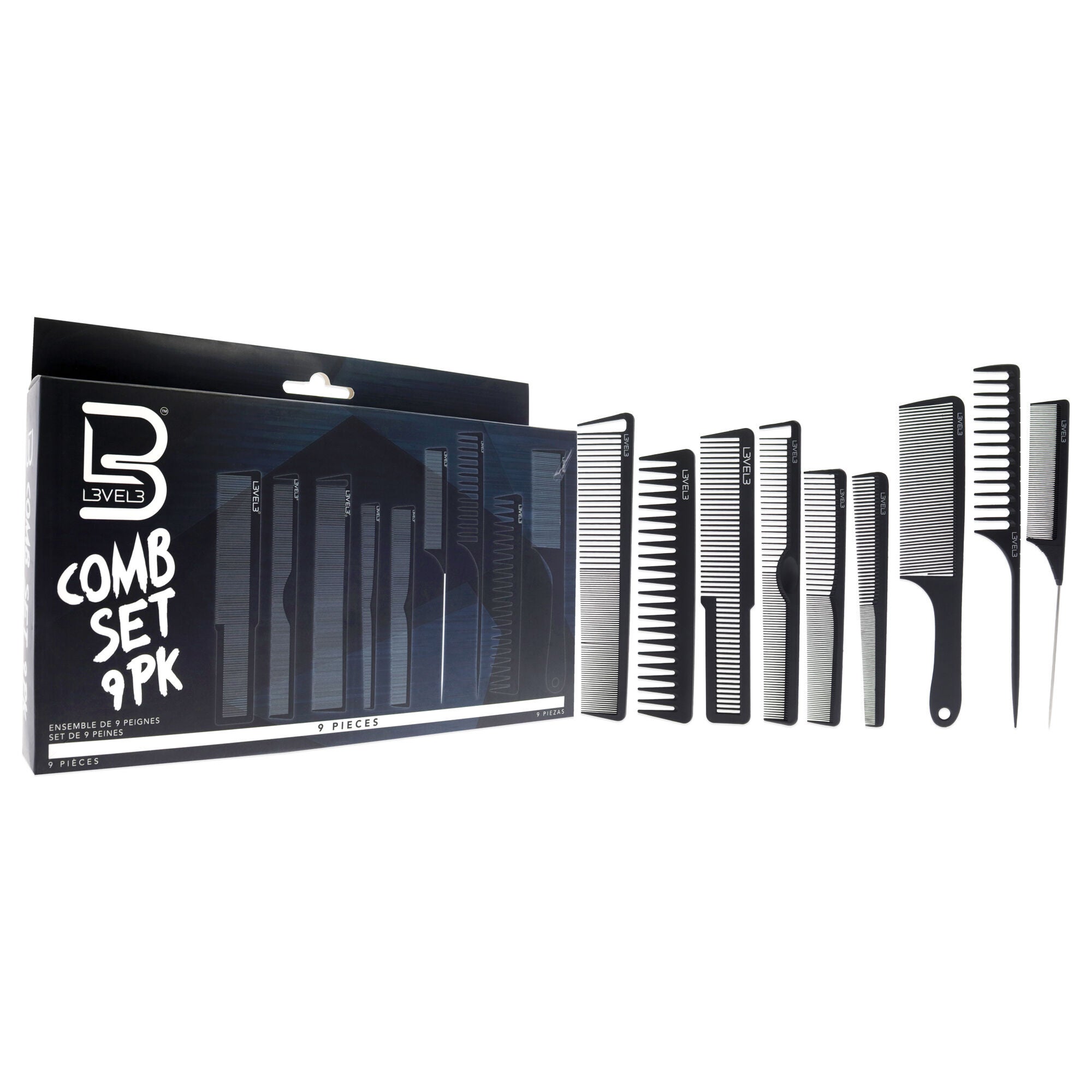 Comb Set by L3VEL3 for Unisex - 9 Pc Comb, See Description, alternate image number 2