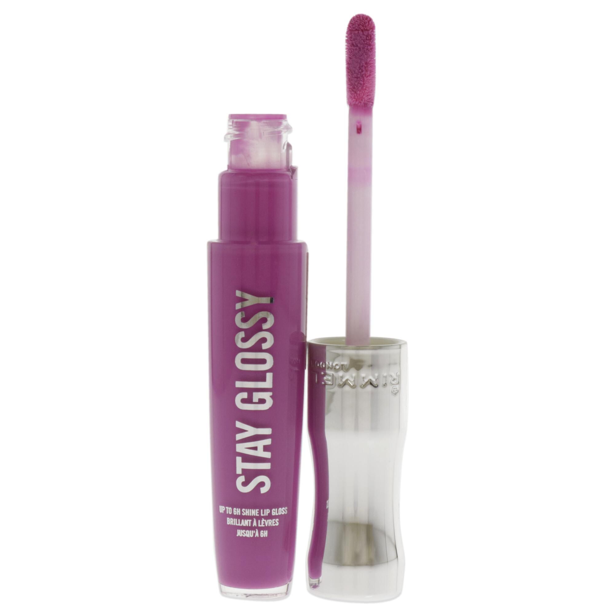 Stay Glossy Lip Gloss - 155 Purple Parlour by Rimmel London for Women - 0.18 oz Lip Gloss, , alternate image number 4