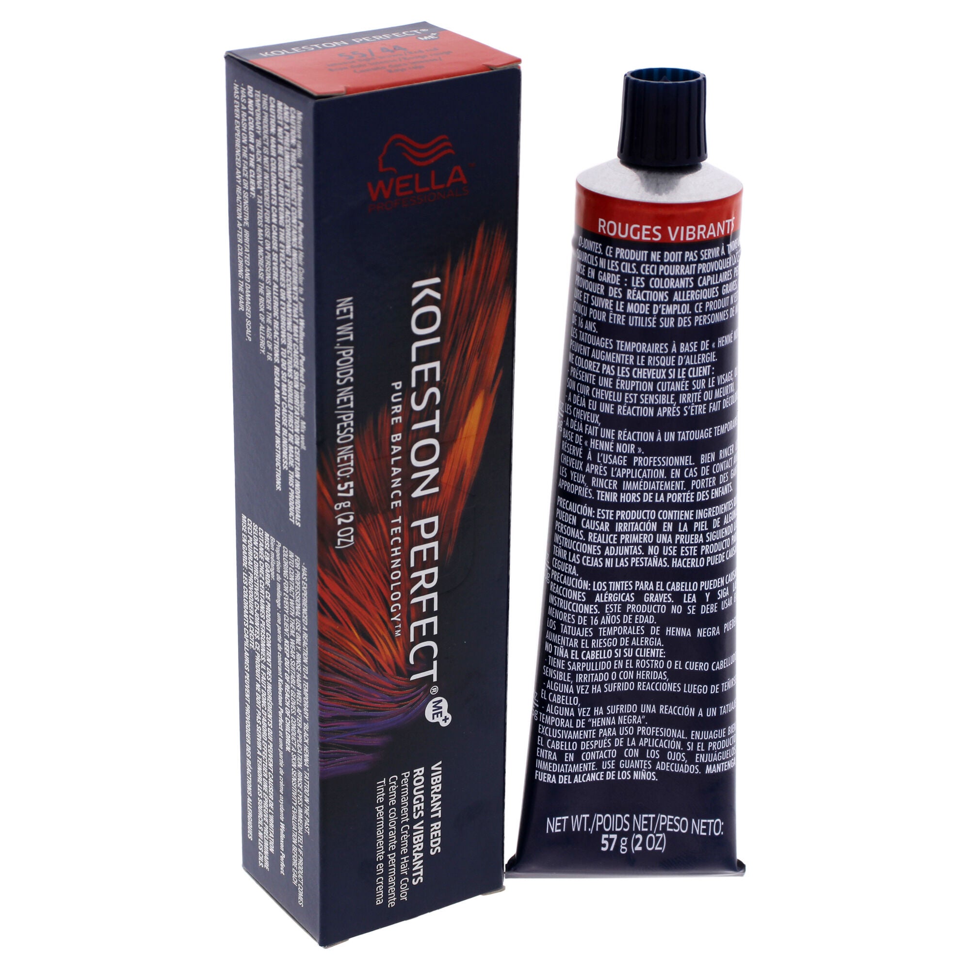 Koleston Perfect Permanent Creme Hair Color - 55 44 Intense Light Brown-Red Red by Wella for Unisex - 2 oz Hair Color, , alternate image number 8