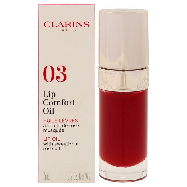 Lip Comfort Oil - 03 Cherry by Clarins for Women - 0.2 oz Lip Oil, NA, hi-res image number null