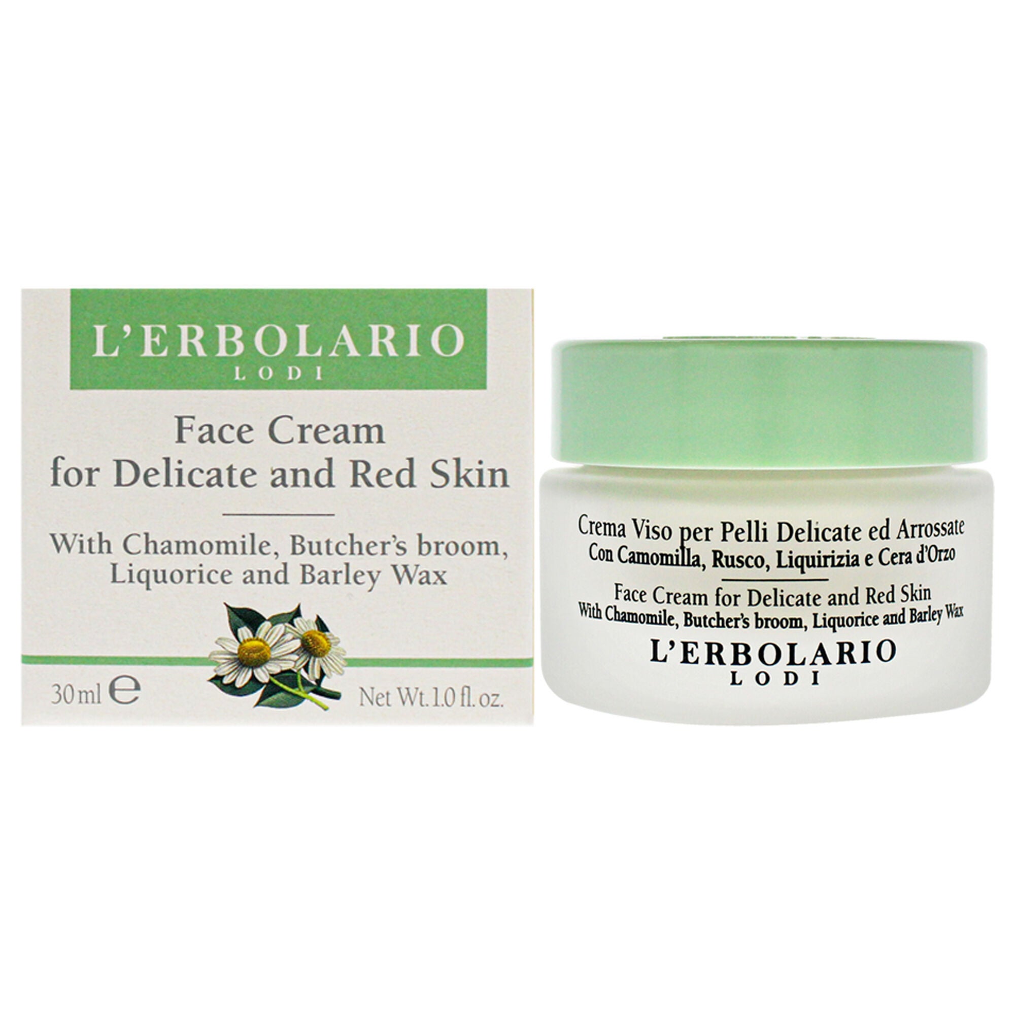 Face Cream for Delicate and Red Skin by LErbolario for Women - 1 oz Cream, See Description, hi-res image number 0