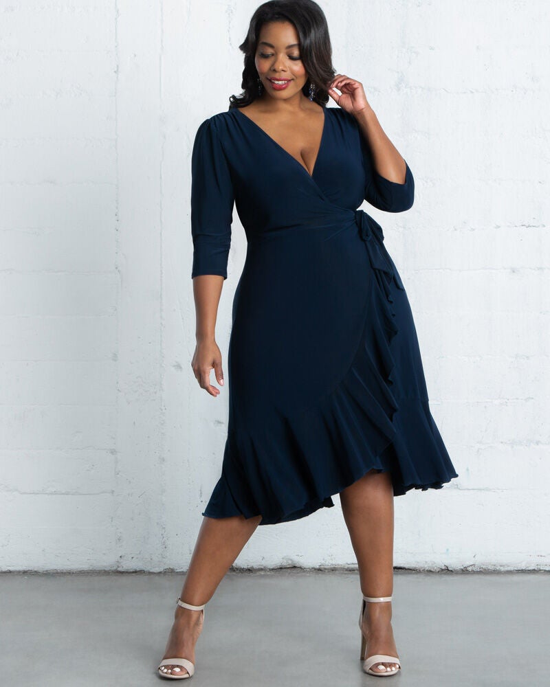 Whimsy Wrap Dress, Nouveau Navy, hi-res image number 0