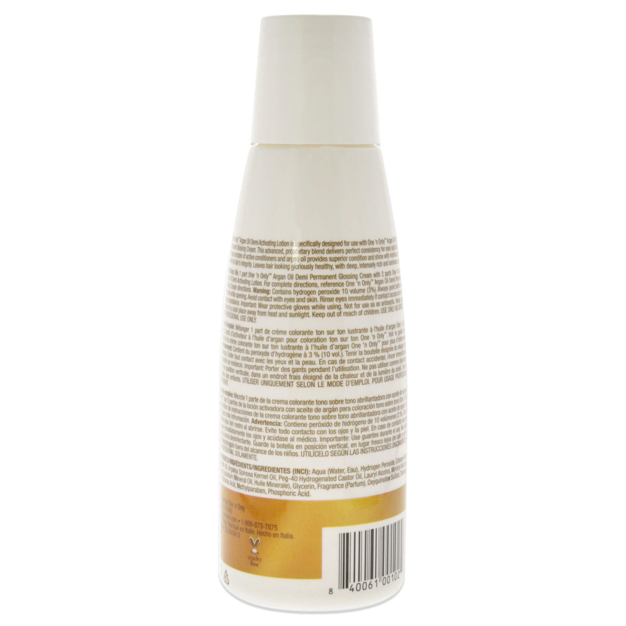 Argan Oil Hair Color Demi Activating Lotion by One n Only for Unisex - 6 oz Lotion, See Description, alternate image number 1