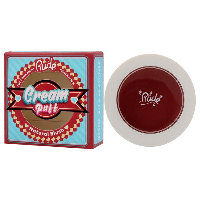 Cream Puff Natural Blush - Shortcake by Rude Cosmetics for Women - 0.21 oz Blush, NA, alternate image number null