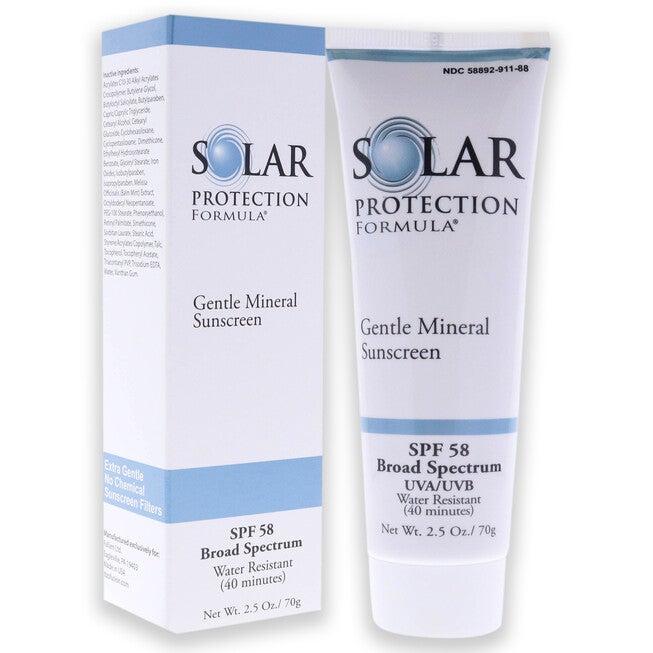 Solar Protection Formula Gentle Mineral Sunscreen SPF 58 by Tizo for Unisex - 2.5 oz Sunscreen, , alternate image number null