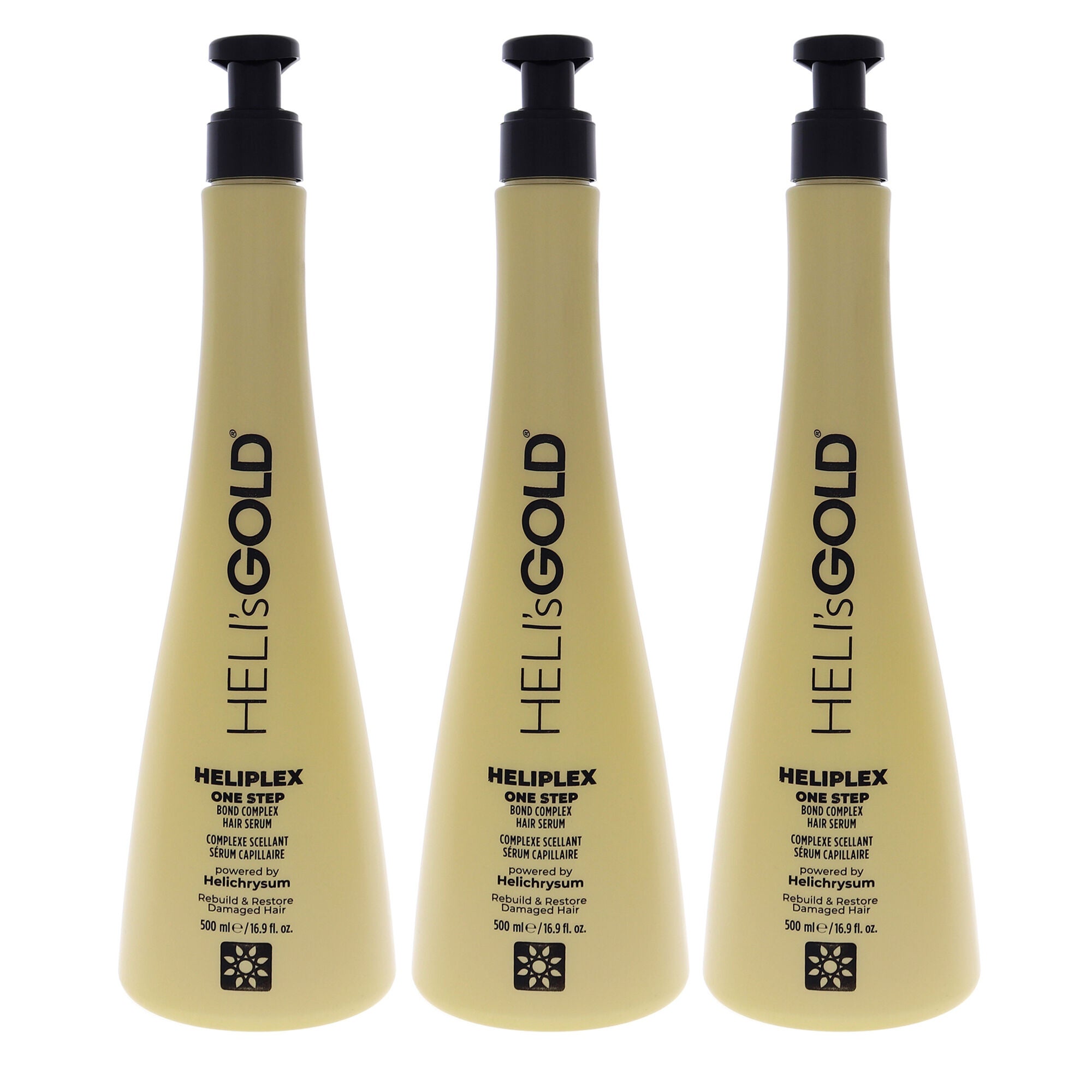 Heliplex One Step Hair Serum by Helis Gold for Unisex - 16.9 oz Serum - Pack of 3, See Description, hi-res image number 0