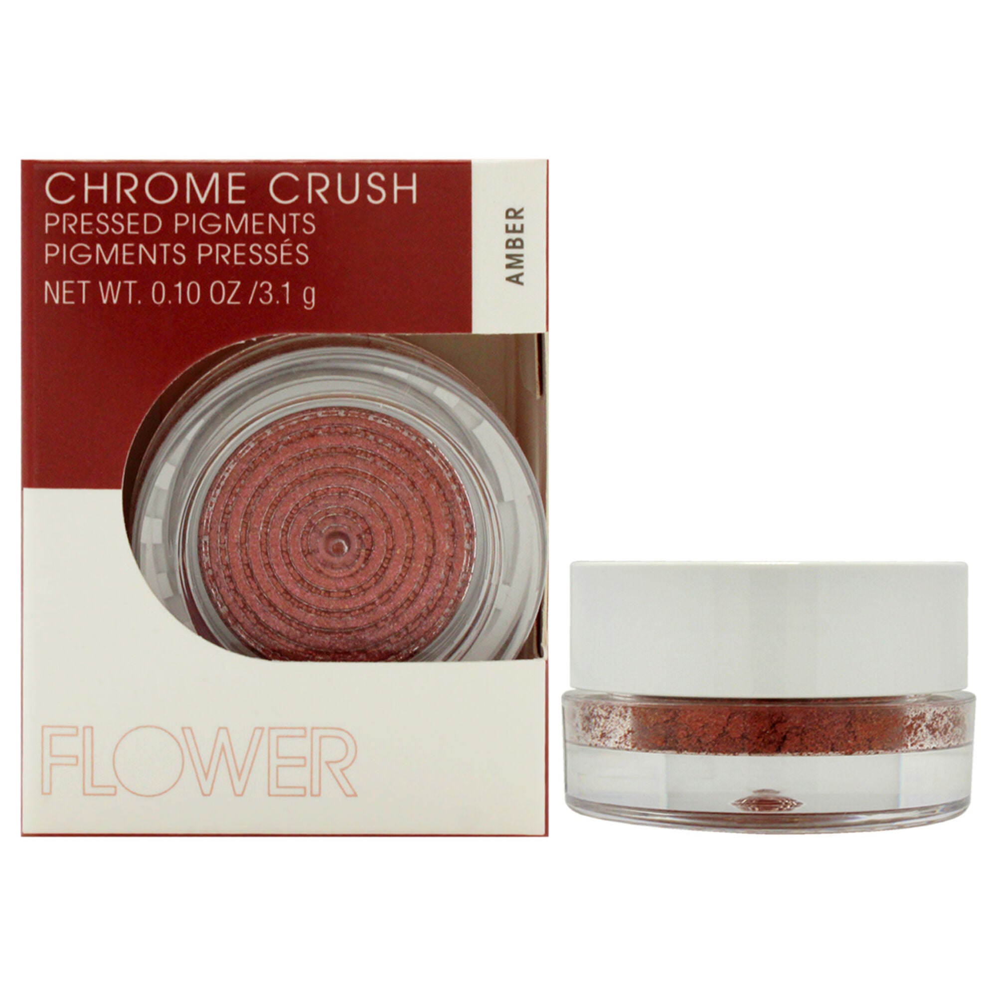 Chrome Crush Pressed Pigments - Amber by Flower Beauty for Women - 0.10 oz Eye Shadow, See Description, hi-res image number 0