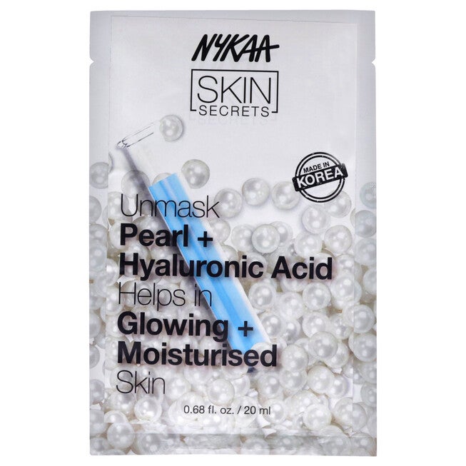 Skin Secrets Sheet Mask - Pearl and Hyaluronic Acid by Nykaa Naturals for Women - 1 Pc Mask, NA, hi-res image number null