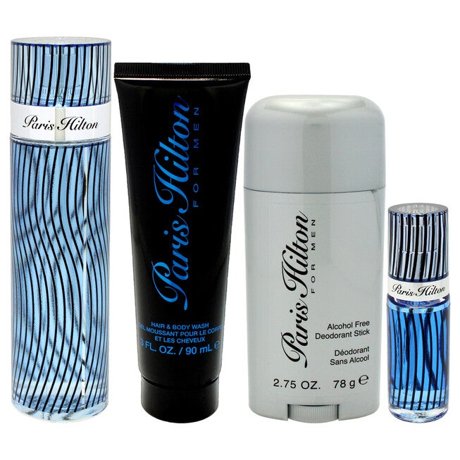 Paris Hilton by Paris Hilton for Men - 4 Pc Gift Set 3.4oz EDT Spray, 3oz Hair and Body Wash, 2.75oz Alcohol Free Deodorant Stick, 0.34oz EDT Spray, NA, alternate image number null