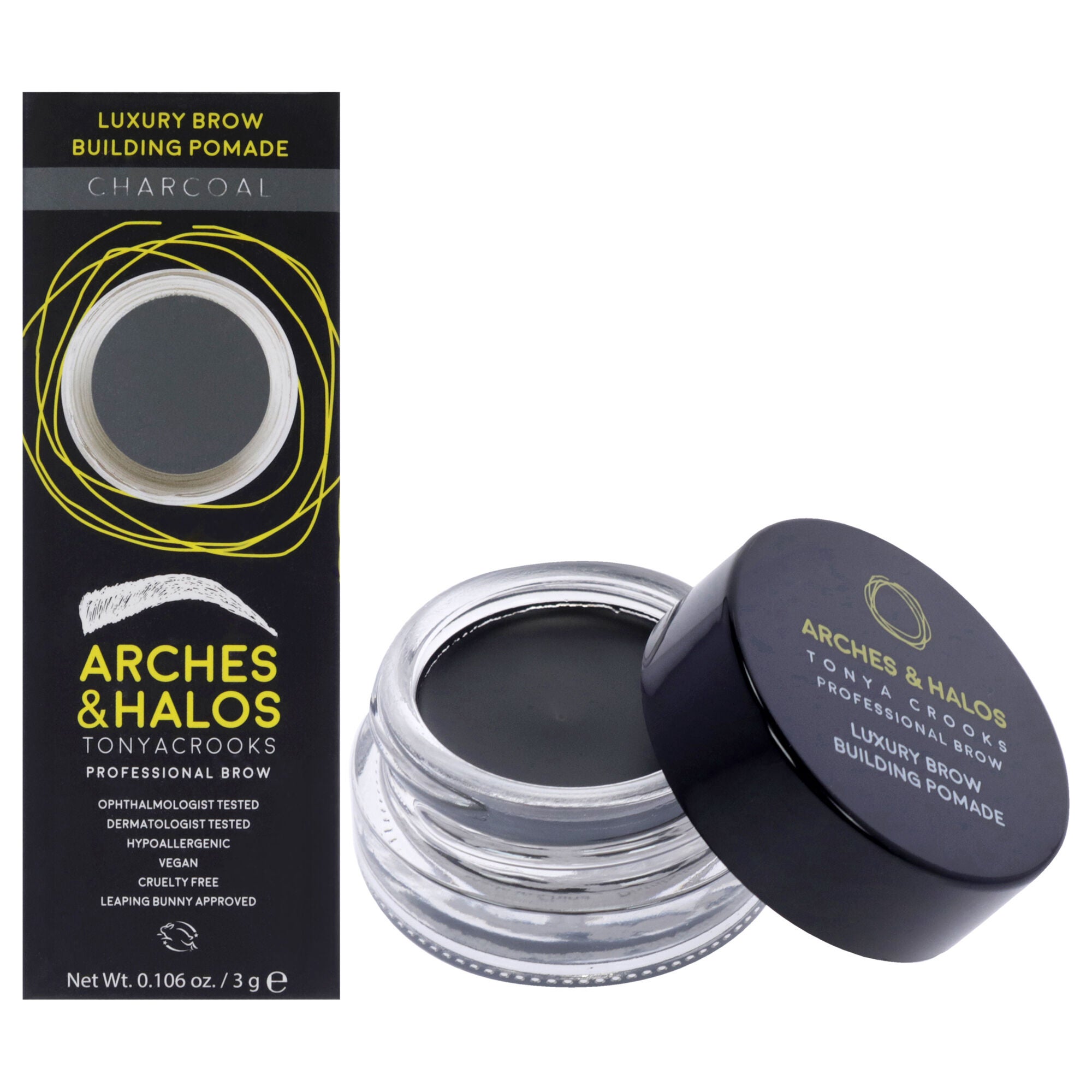 Luxury Brow Building Pomade - Charcoal by Arches and Halos for Women - 0.106 oz Pomade, See Description, hi-res image number 0