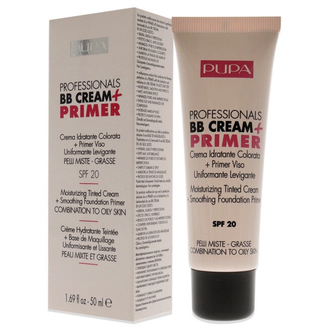 Professionals BB Cream Plus Primer SPF 20 - 001 Nude - Combination To Oily Skin by Pupa Milano for Women - 1.69 oz Primer, NA, alternate image number null
