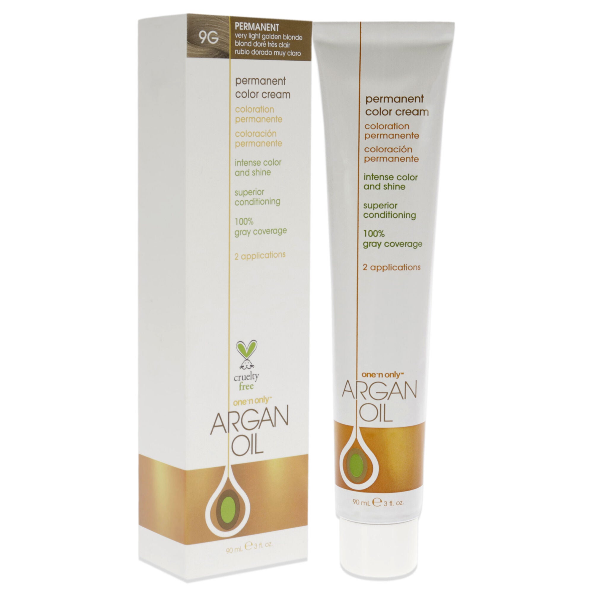 Argan Oil Permanent Color Cream - 9G Very Light Golden Blonde by One n Only for Unisex - 3 oz Hair Color, , alternate image number 6
