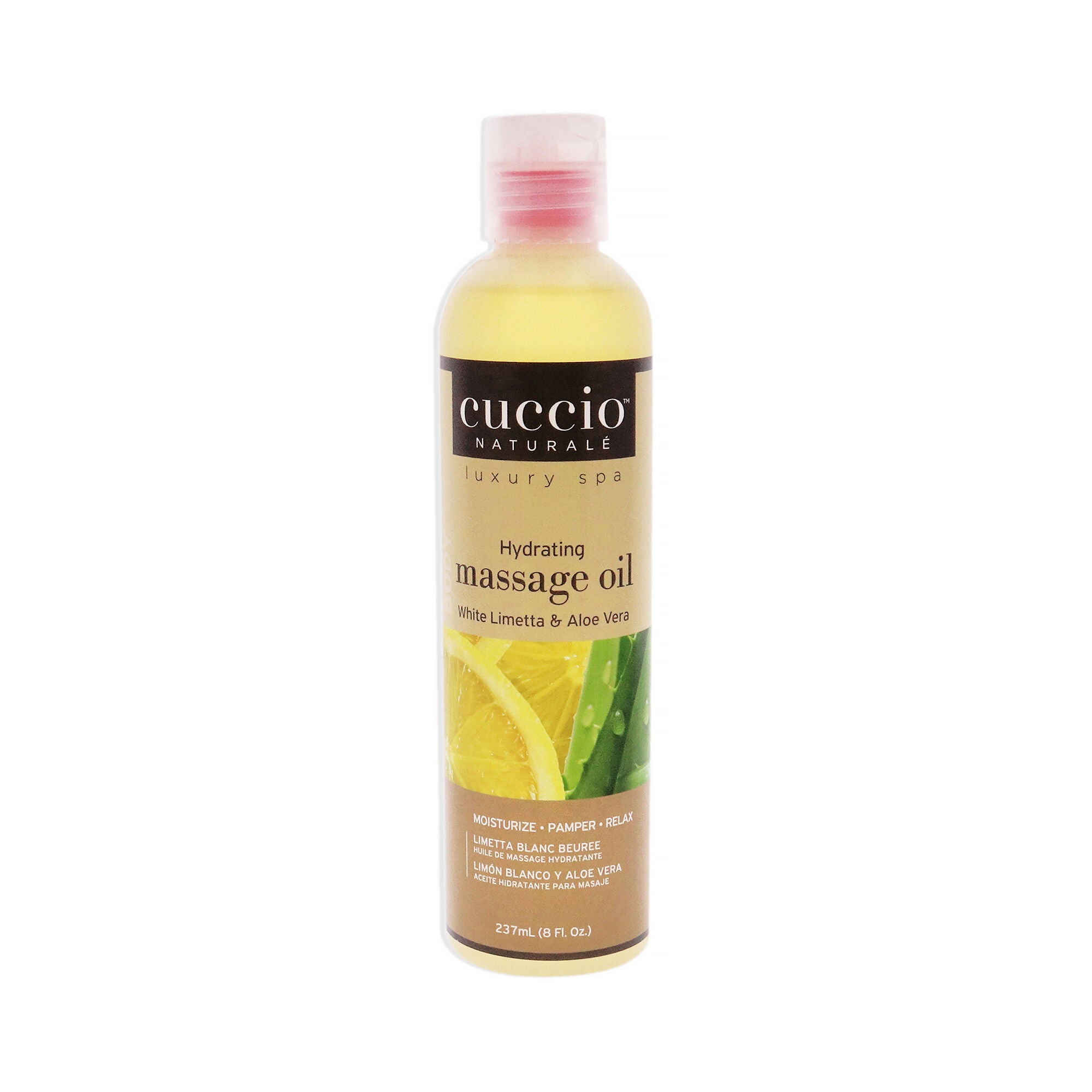 Hydrating Massage Oil - White Limetta and Aloe Vera by Cuccio Naturale for Unisex - 8 oz Oil, See Description, hi-res image number 0