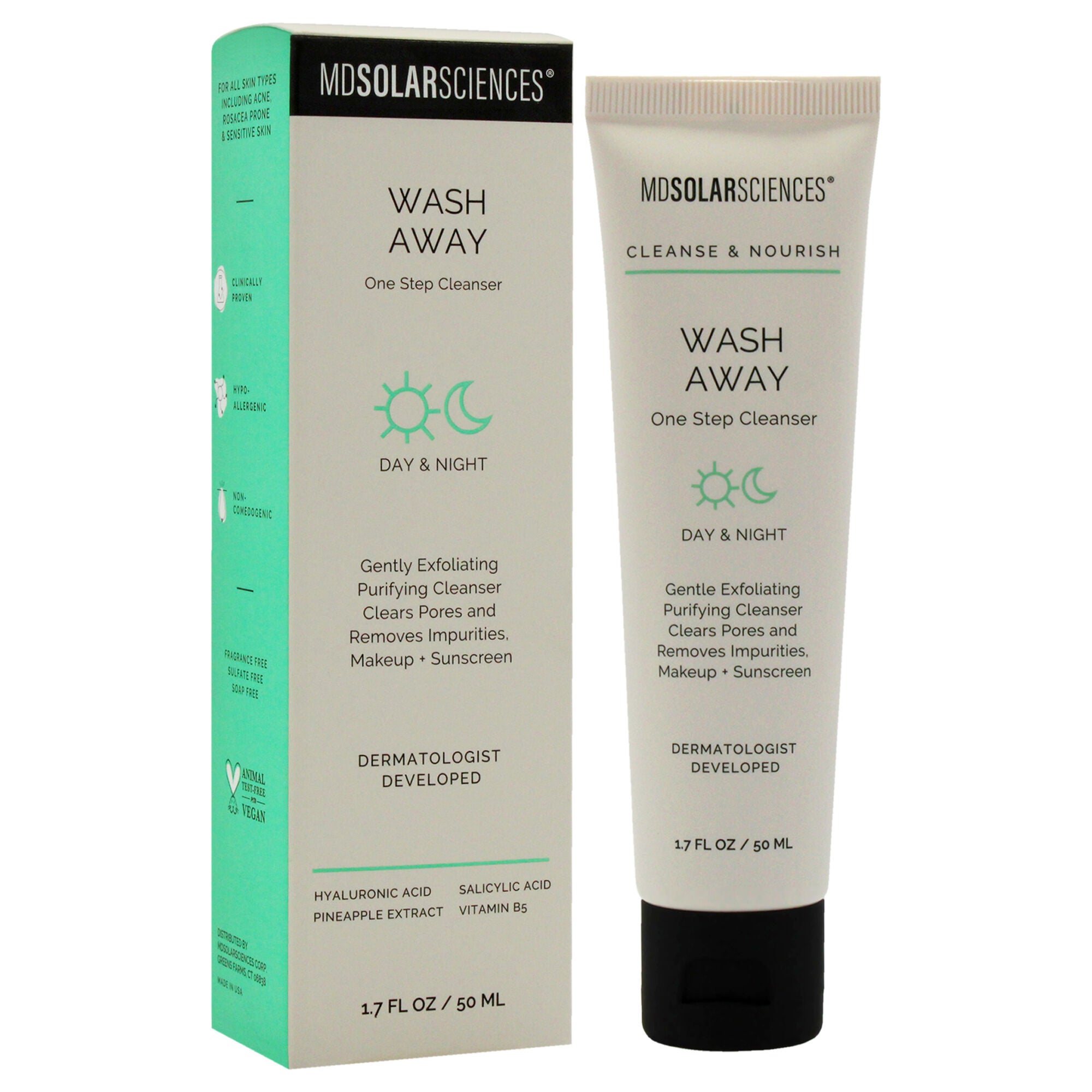 Wash Away Cleanser by MDSolarSciences for Unisex - 1.7 oz Cleanser, See Description, alternate image number 2