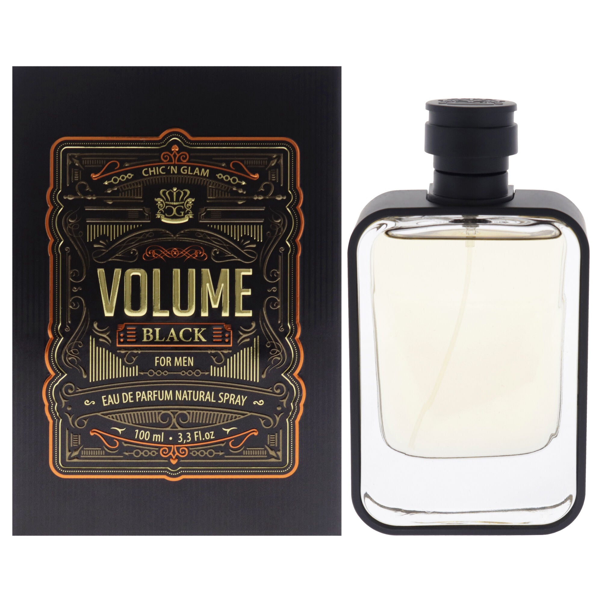 Volume Black by Chic N Glam for Men - 3.3 oz EDP Spray, See Description, hi-res image number 0