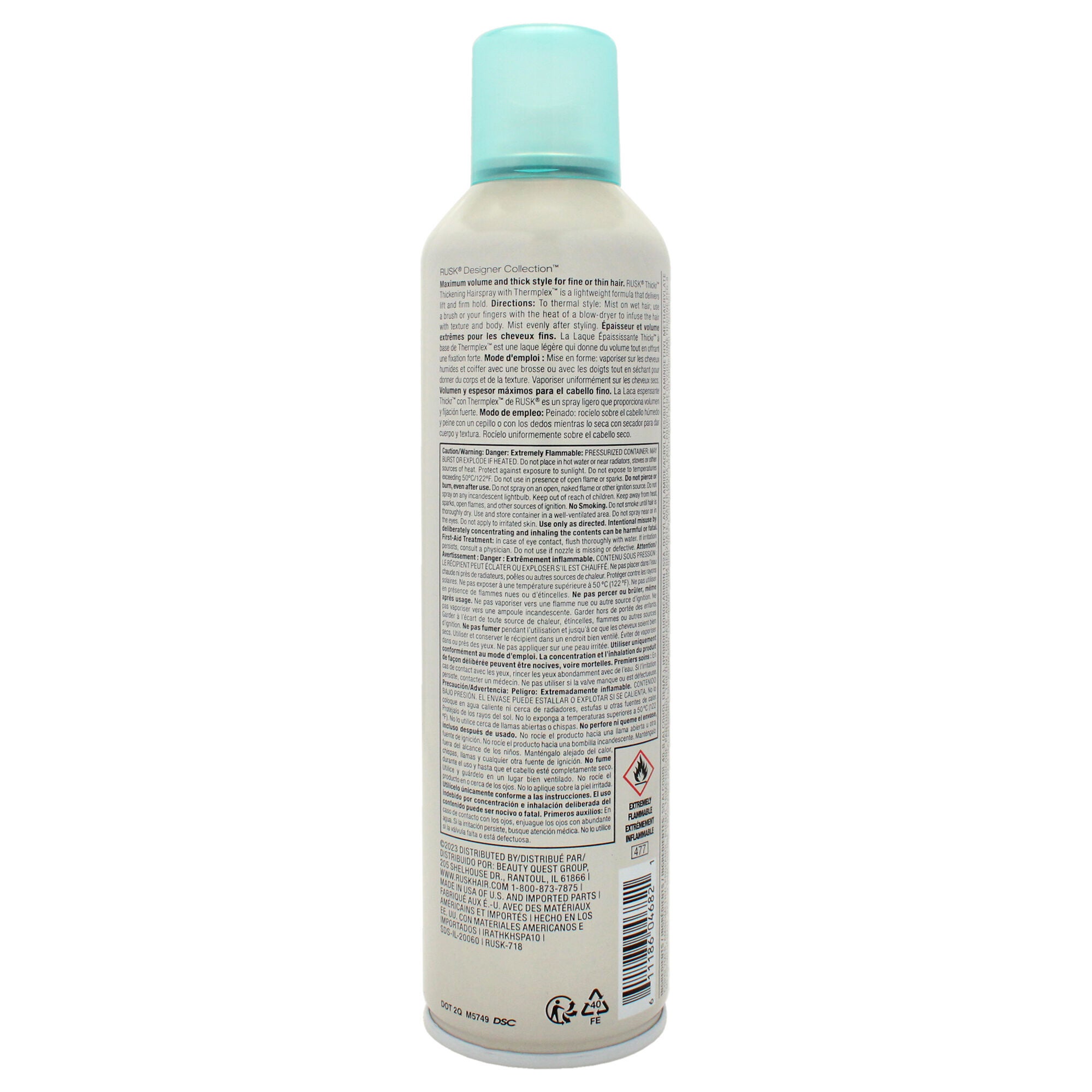 Thickr Thickening Hairspray by Rusk for Unisex - 10.6 oz Hair Spray, See Description, alternate image number 3