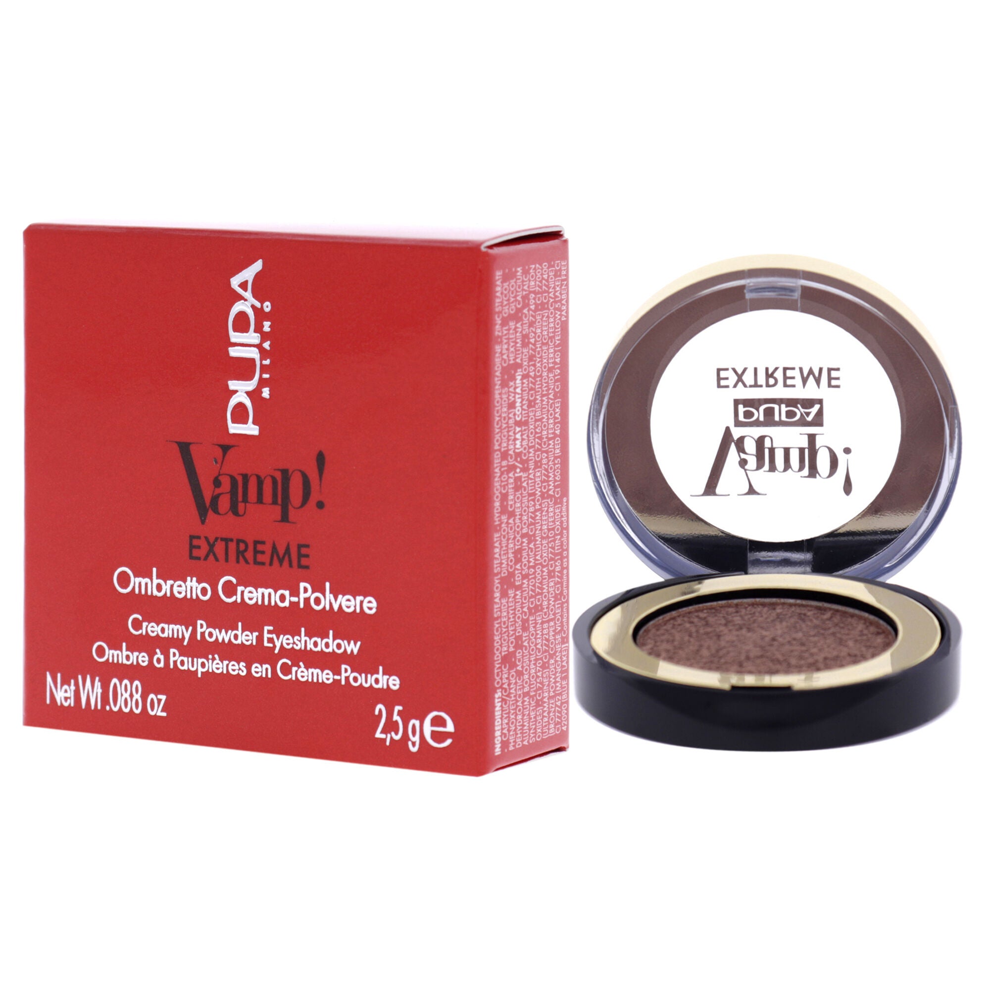 Vamp! Extreme Cream Powder Eyeshadow - 002 Extreme Copper by Pupa Milano for Women - 0.088 oz Eye Shadow, See Description, alternate image number 2