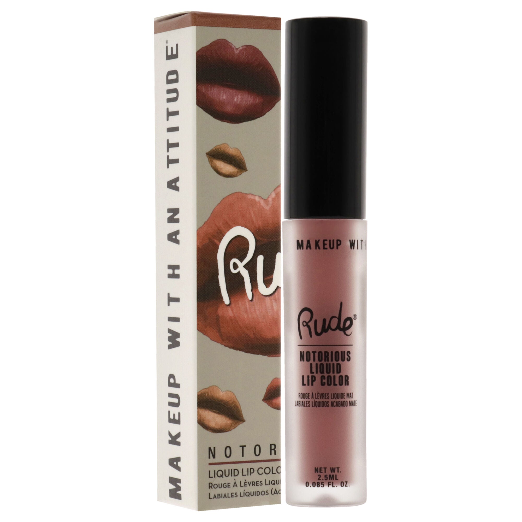Notorious Rich Long Liquid Lip Color - Obscene Gesture by Rude Cosmetics for Women - 0.1 oz Lip Color, , alternate image number 6