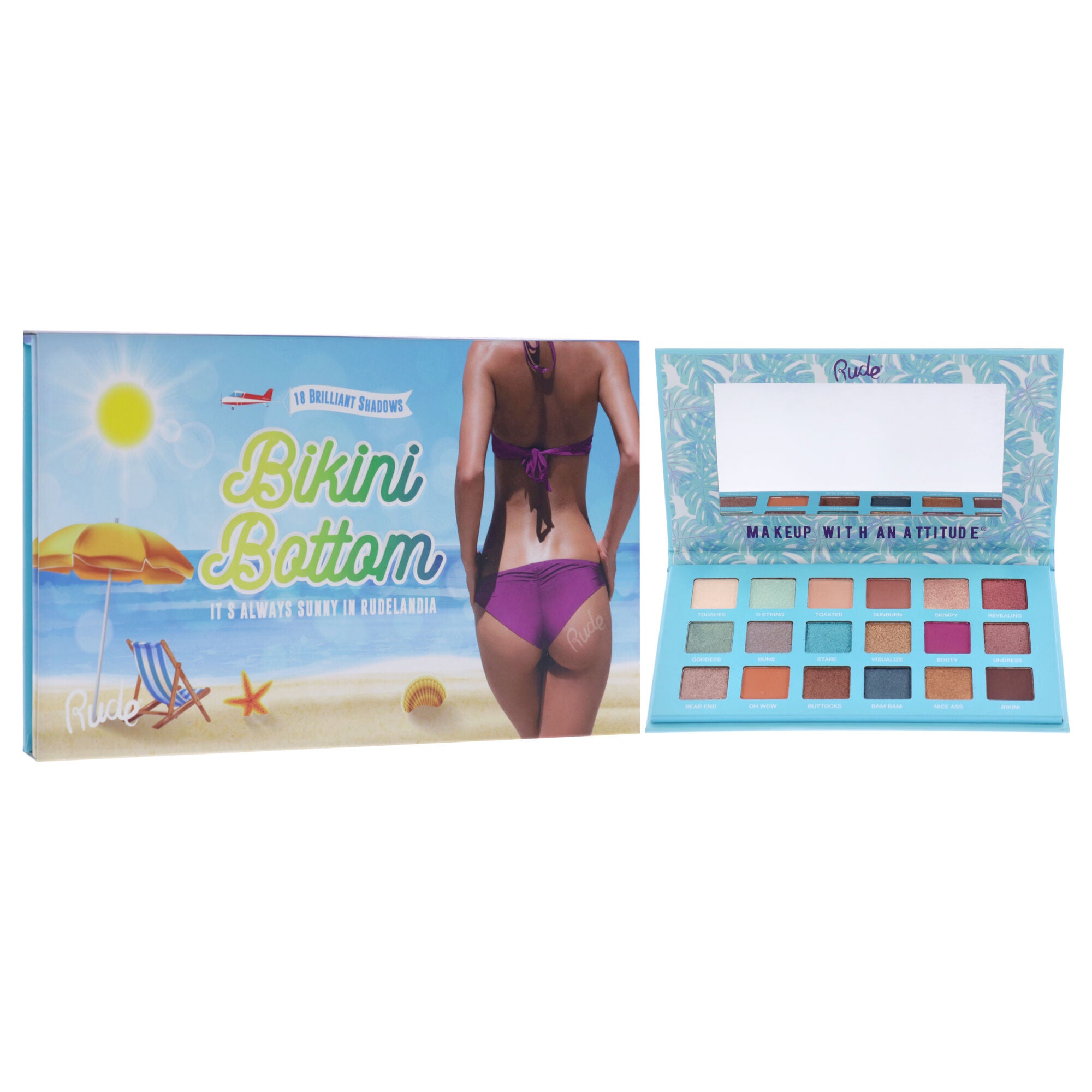 Bikini Bottom 18 Eye Shadow by Rude Cosmetics for Women - 0.63 oz Eye Shadow, See Description, alternate image number 1