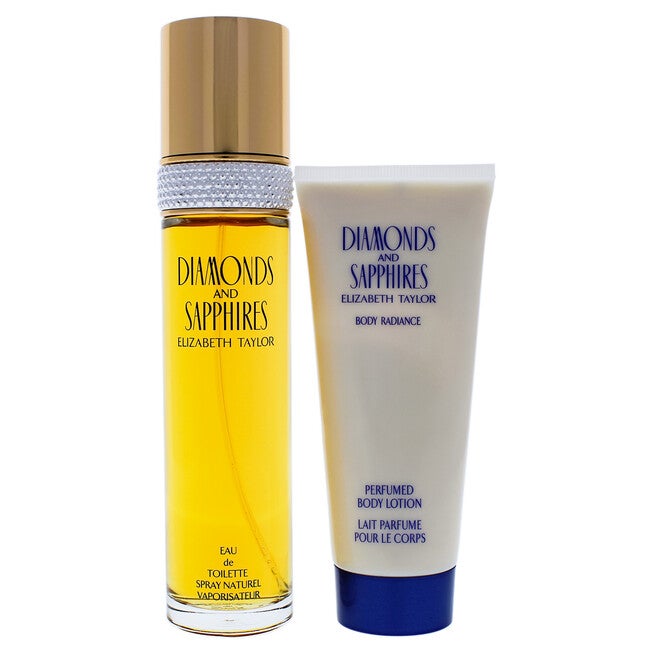Diamonds and Sapphires by Elizabeth Taylor for Women - 2 Pc Gift Set 3.4oz EDT Spray, 3.4oz Perfumed Body Lotion, , alternate image number null