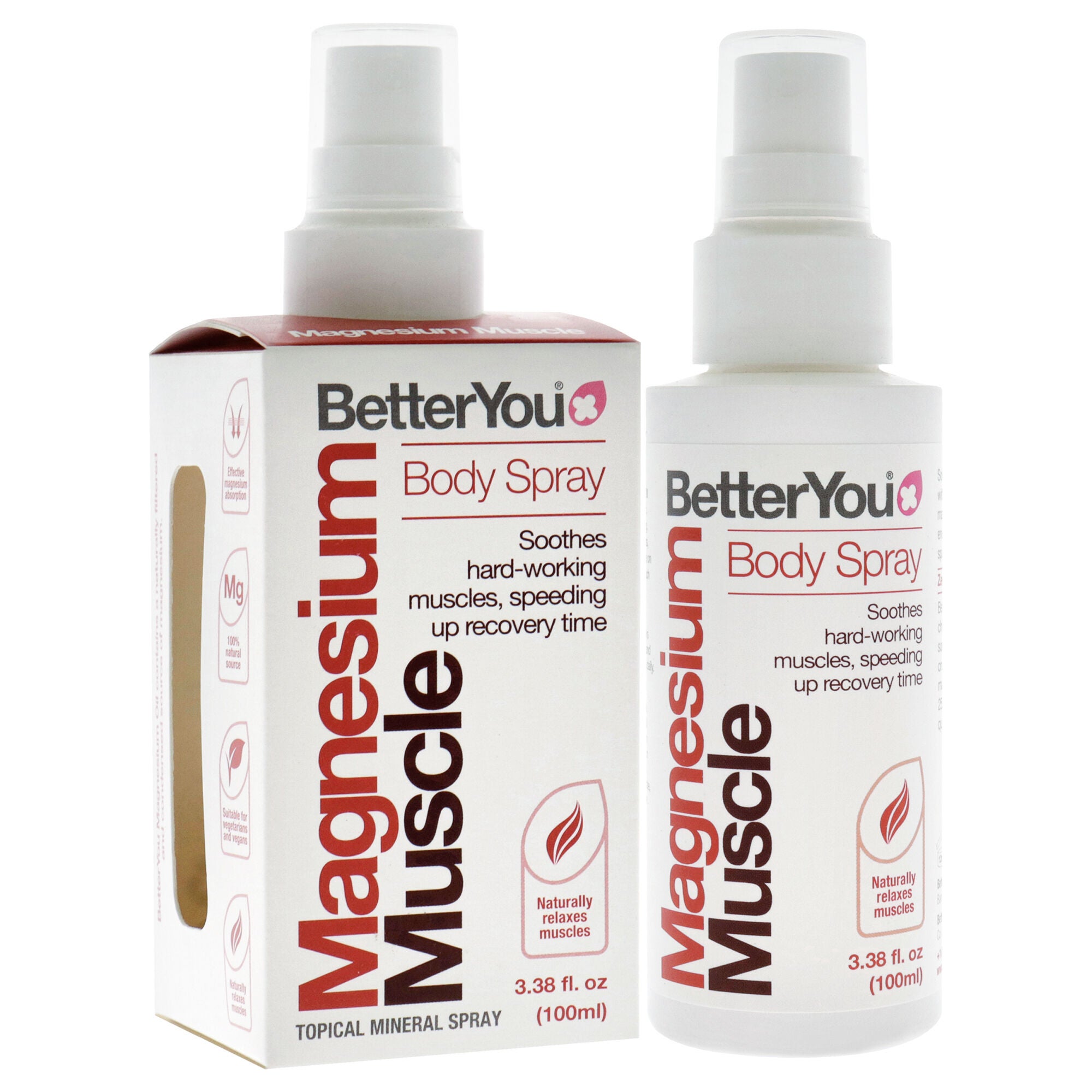 Magnesium Muscle Body Spray by BetterYou for Unisex - 3.38 oz Body Spray, See Description, alternate image number 1