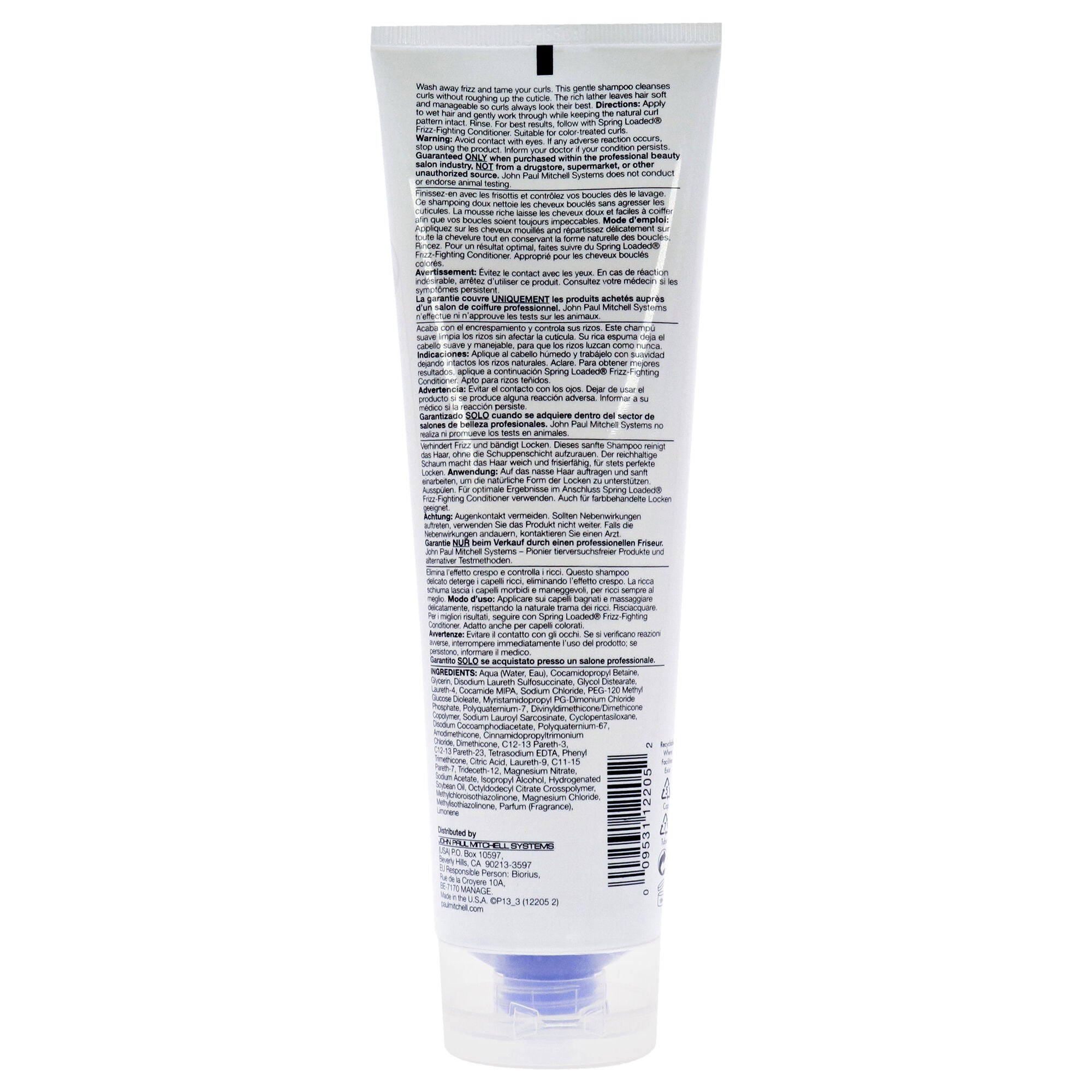 Curls Spring Loaded Frizz-Fighting Shampoo by Paul Mitchell for Unisex - 8.5 oz Shampoo, See Description, alternate image number 1