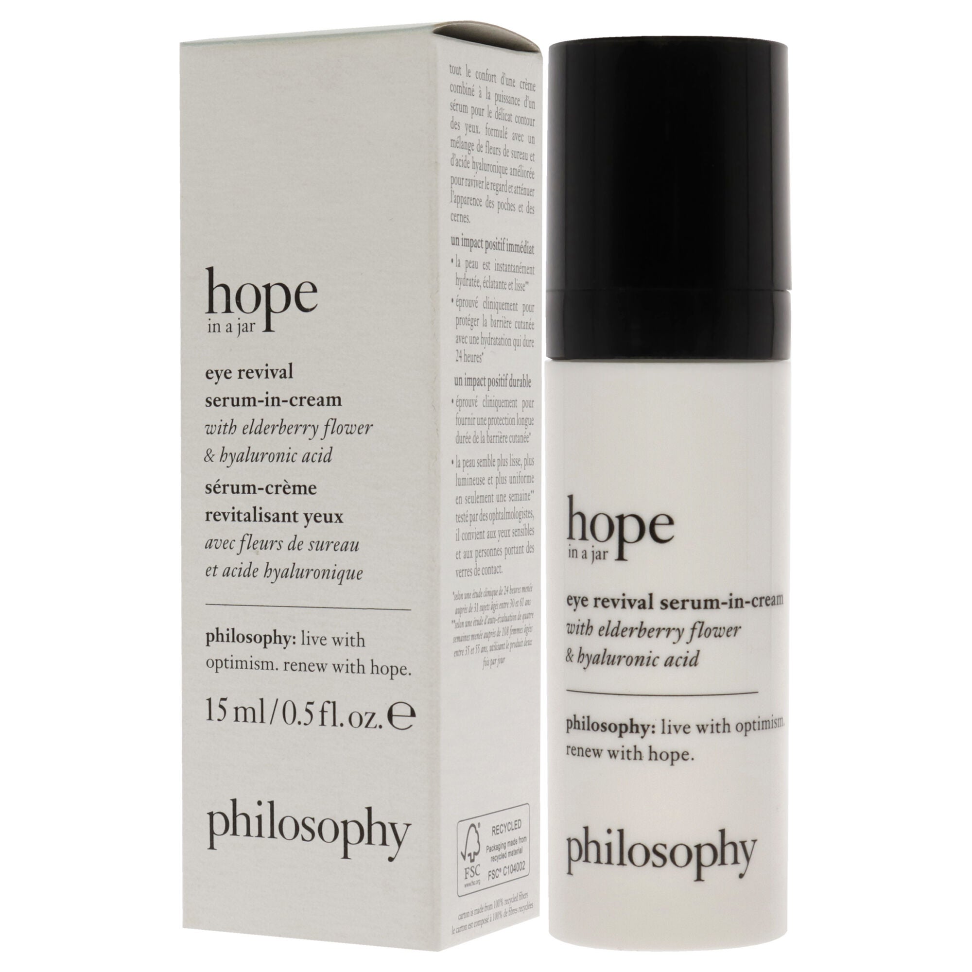 Hope in a Jar Eye Revival Serum-In-Cream by Philosophy for Unisex - 0.5 oz Sreum, , alternate image number 8