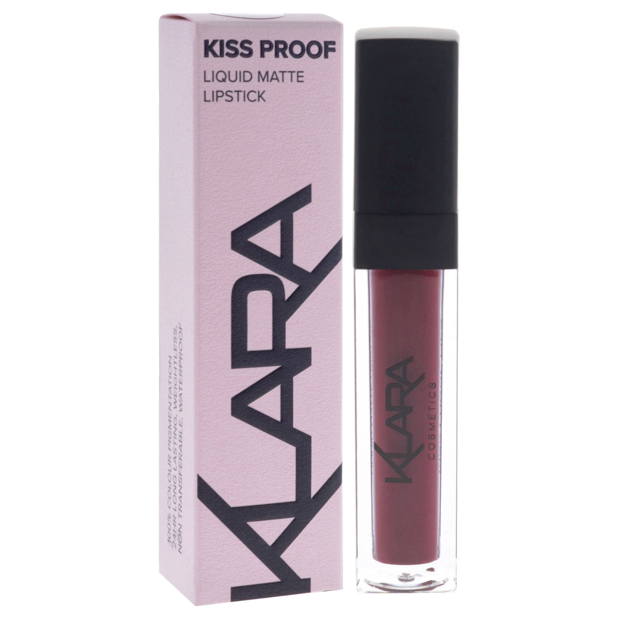 Kiss Proof Liquid Matte Lipstick - 16 Sexy Marsala by Klara for Women - 0.27 oz Lipstick, Red, alternate image number 2