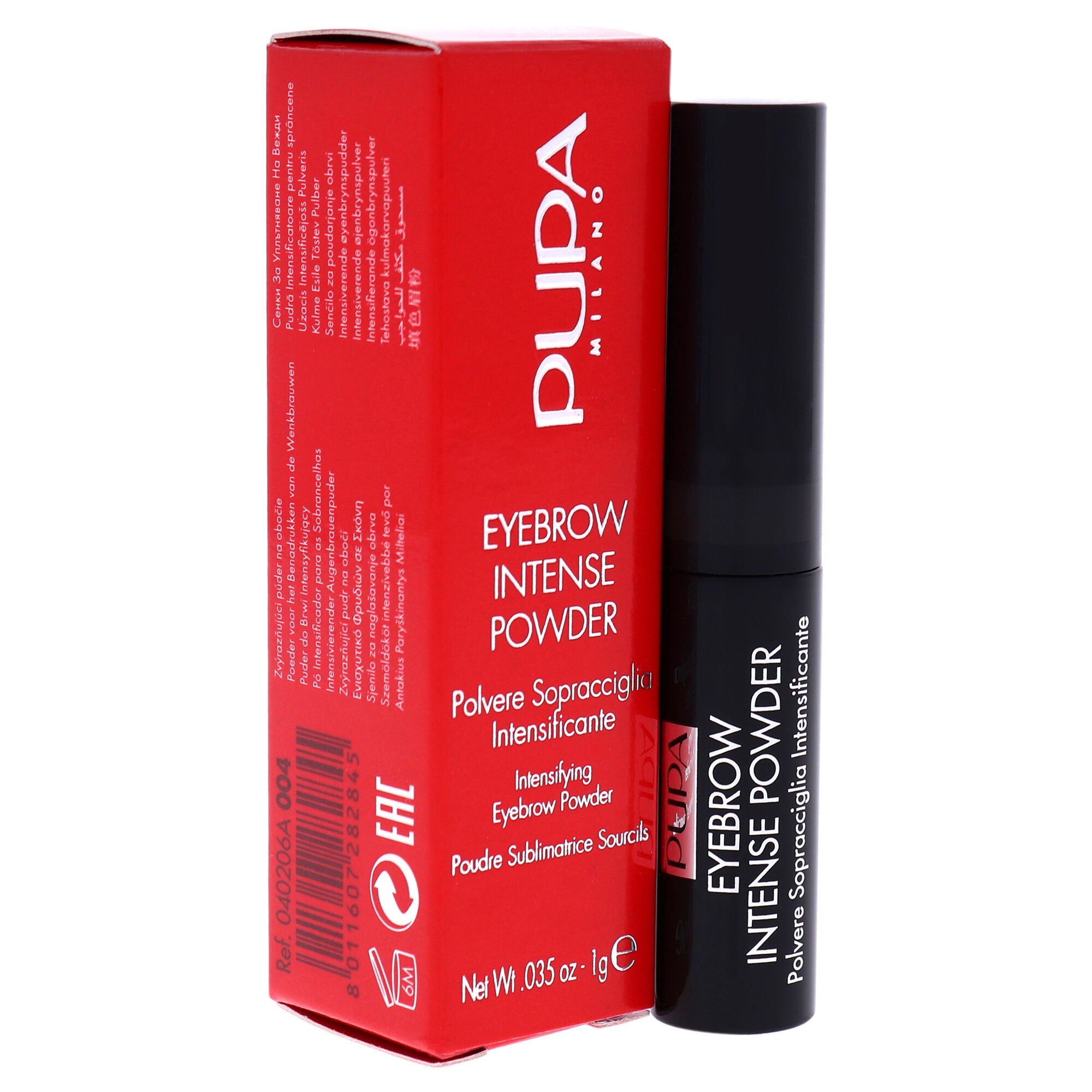 Eyebrow Intense Powder - 004 Extra Dark by Pupa Milano for Women - 0.035 oz Eyebrow, See Description, alternate image number 1