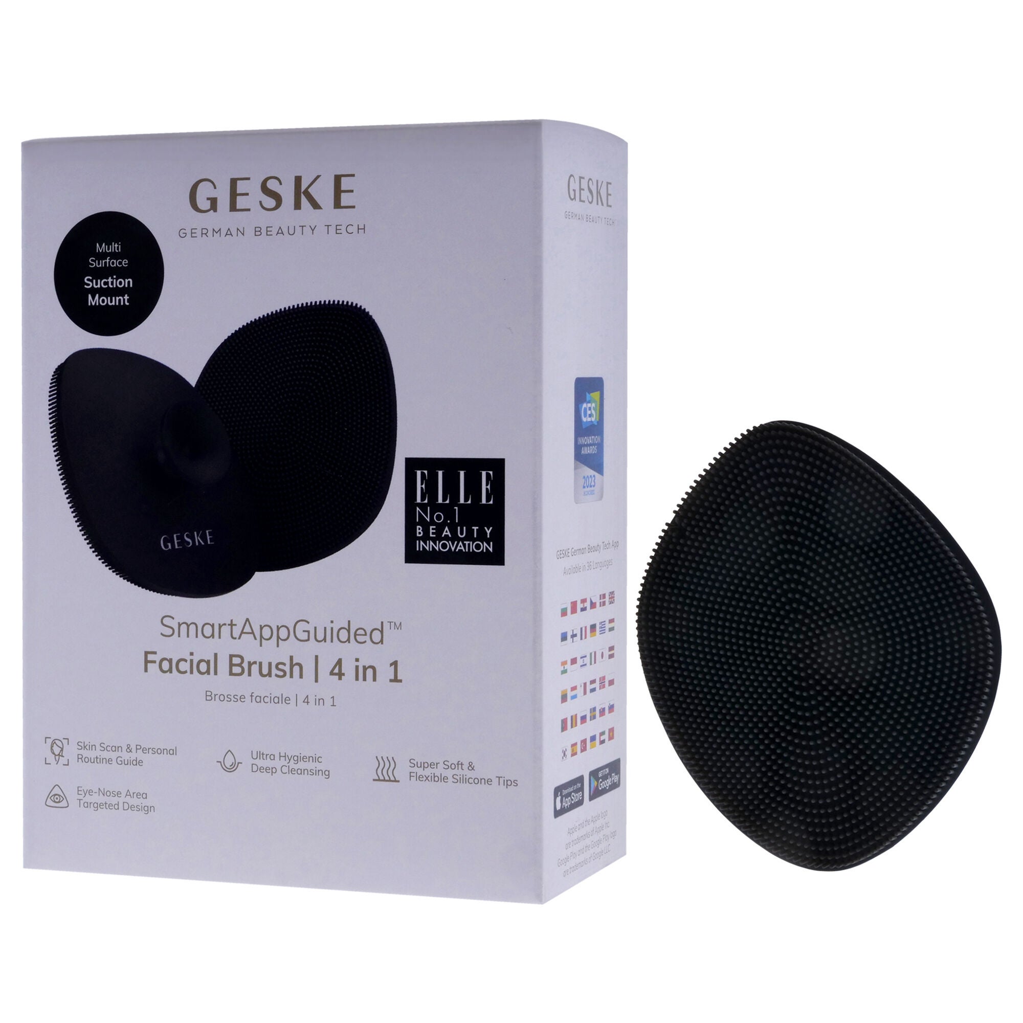 Facial Brush 4 in 1 - Gray by Geske for Women - 1 Pc Brush, See Description, alternate image number 3