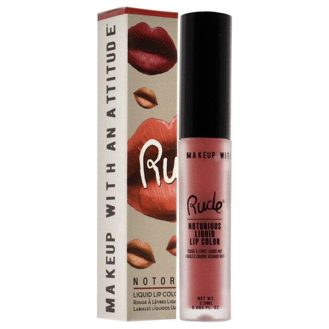 Notorious Rich Long Liquid Lip Color - Sinister Villain by Rude Cosmetics for Women - 0.1 oz Lip Color, NA, alternate image number null