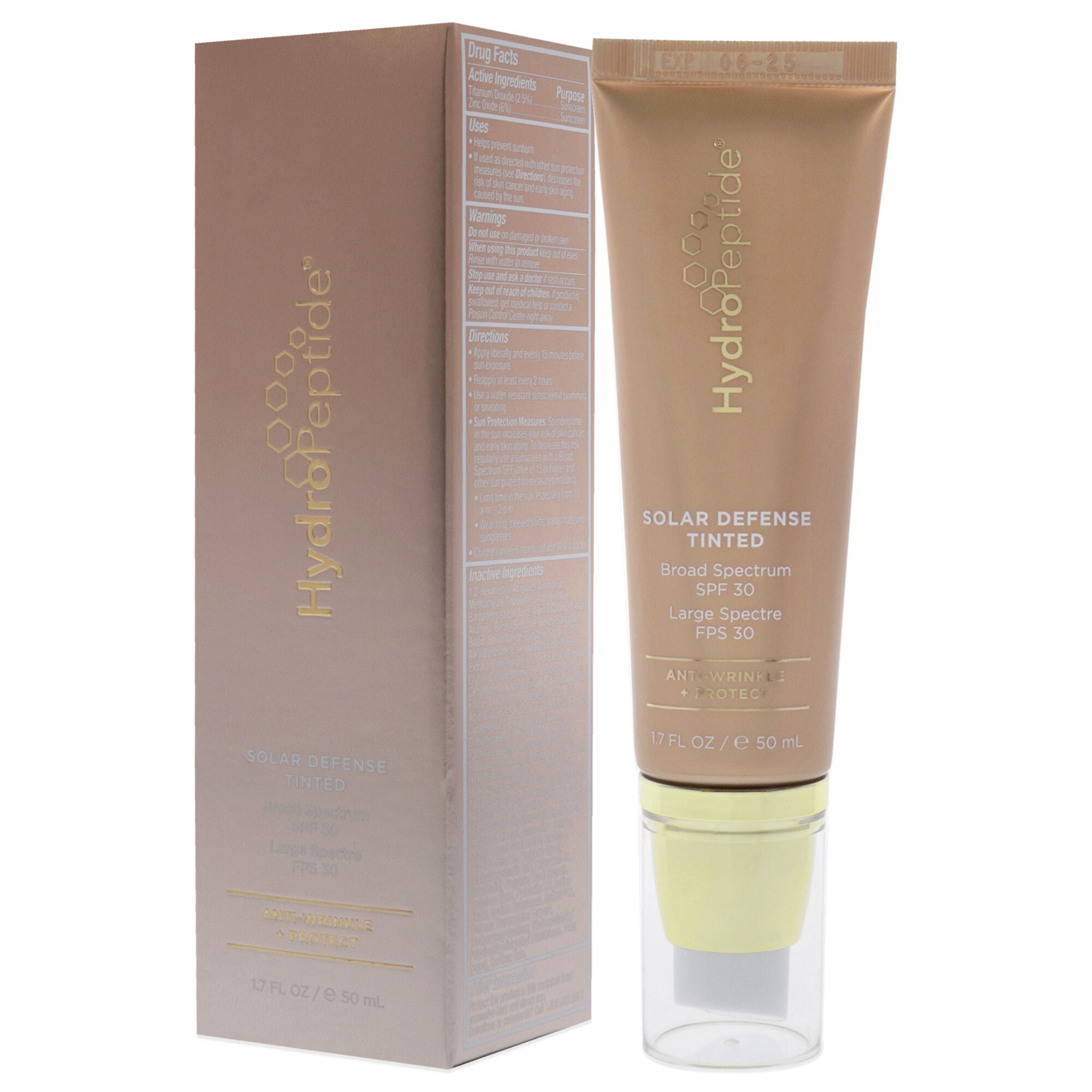 Solar Defense Tinted SPF 30 by Hydropeptide for Unisex - 1.7 oz Sunscreen, , alternate image number 7