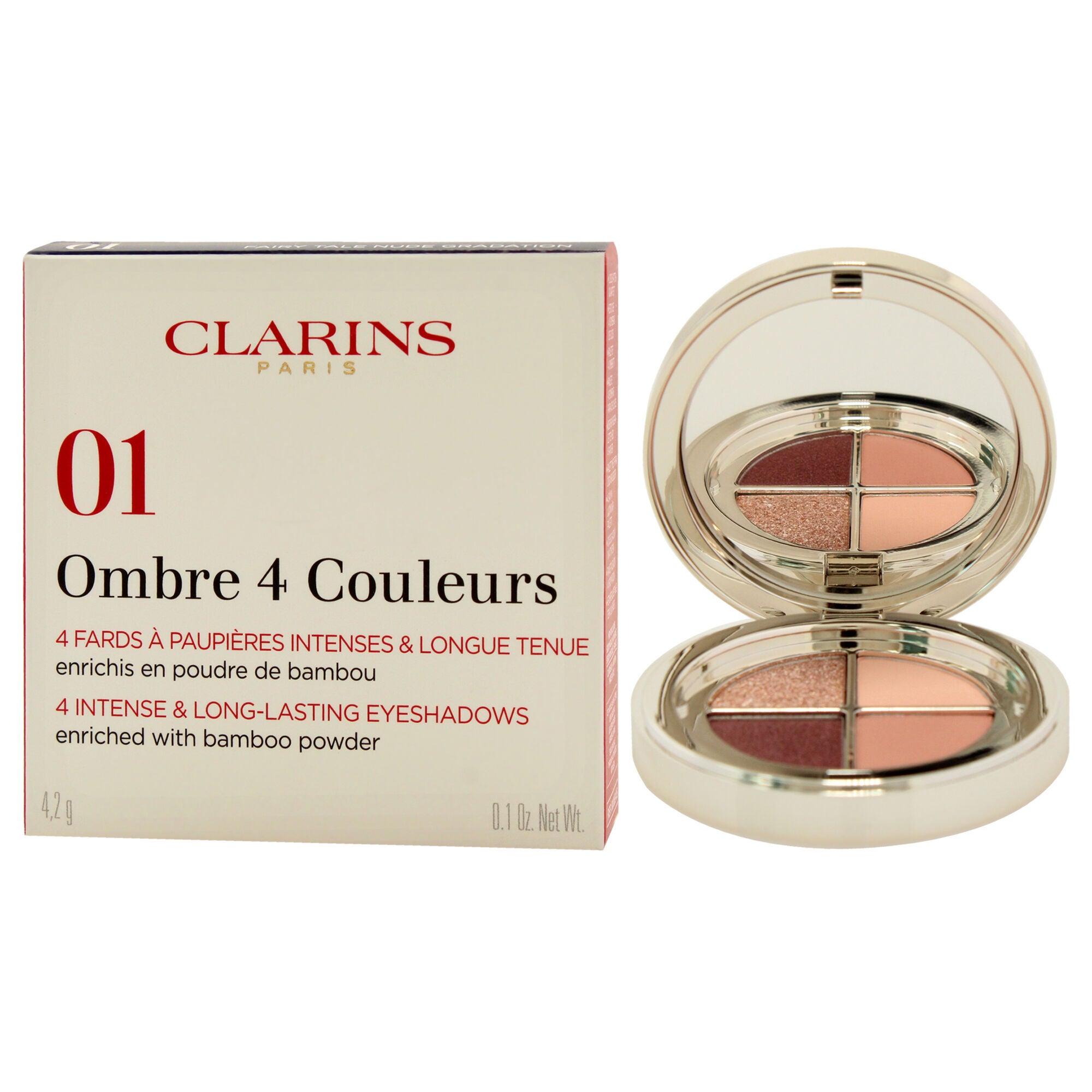 Ombre 4 Couleurs Eye Shadow Palette - 01 Fairy Tale Nude Gradation by Clarins for Women - 0.1 oz Eye Shadow, See Description, alternate image number 3