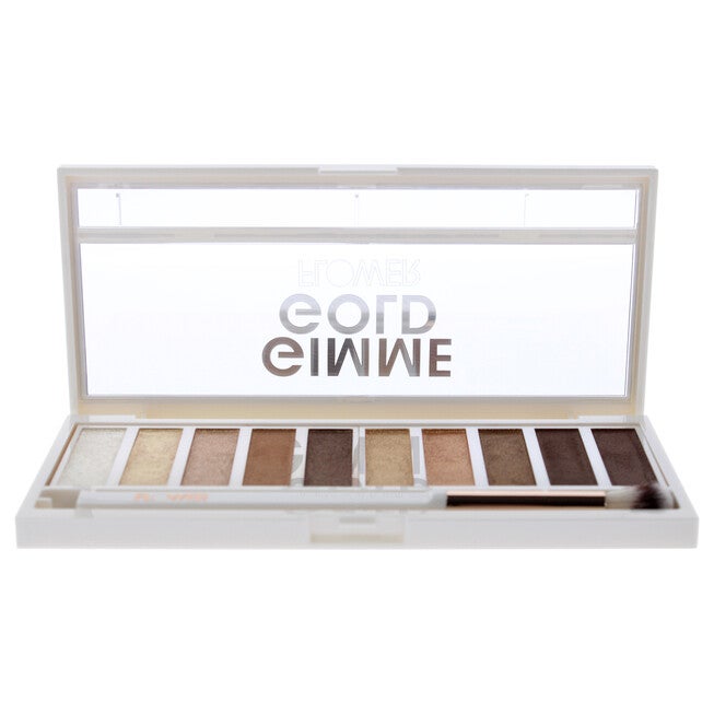 Shimmer and Shade Eyeshadow Palette - ES3 Gimme Gold by Flower Beauty for Women - 0.3 oz Eye Shadow, NA, alternate image number null