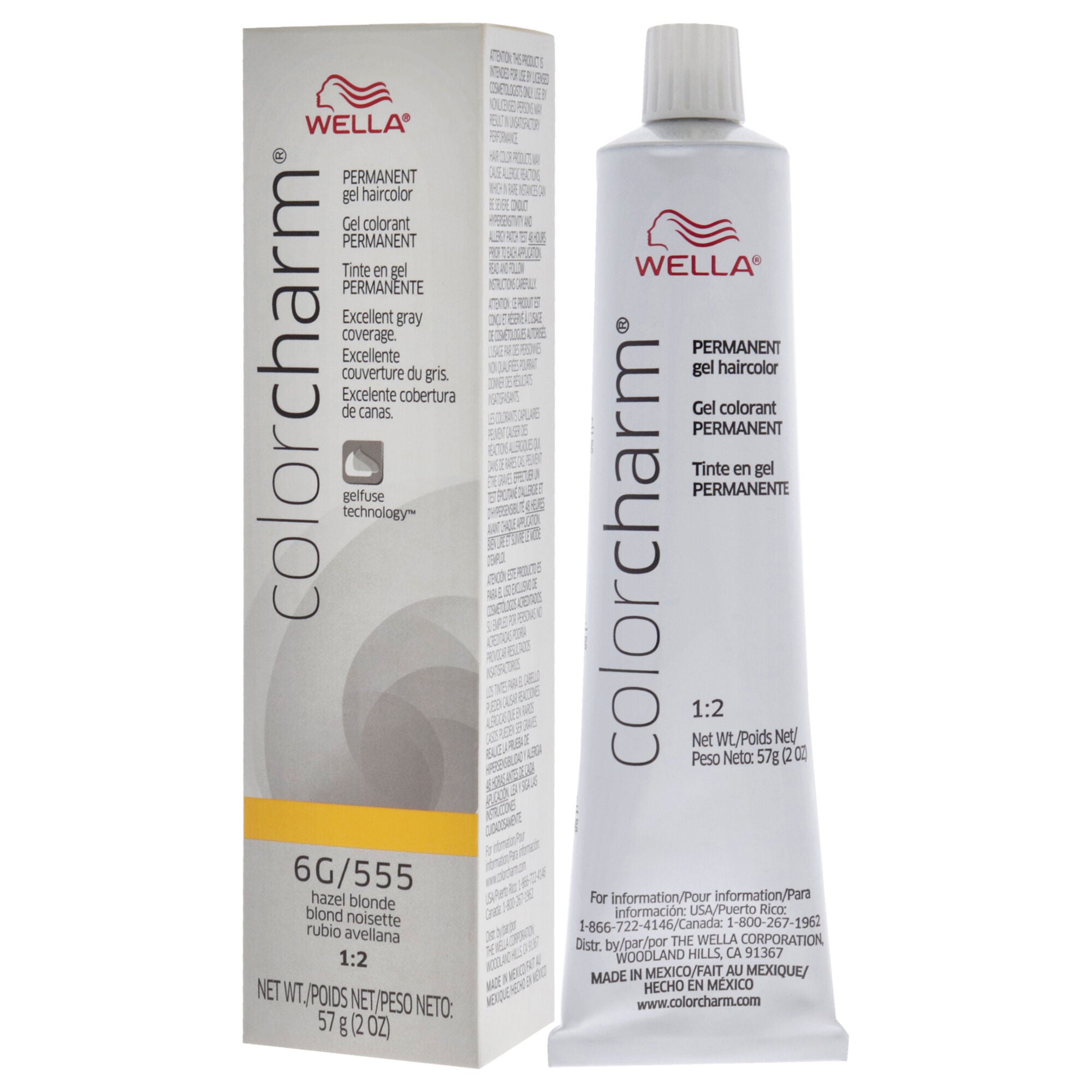 Color Charm Permanent Hair Color Gel - 6G 555 Haze Blonde by Wella for Unisex - 2 oz Hair Color, See Description, alternate image number 3