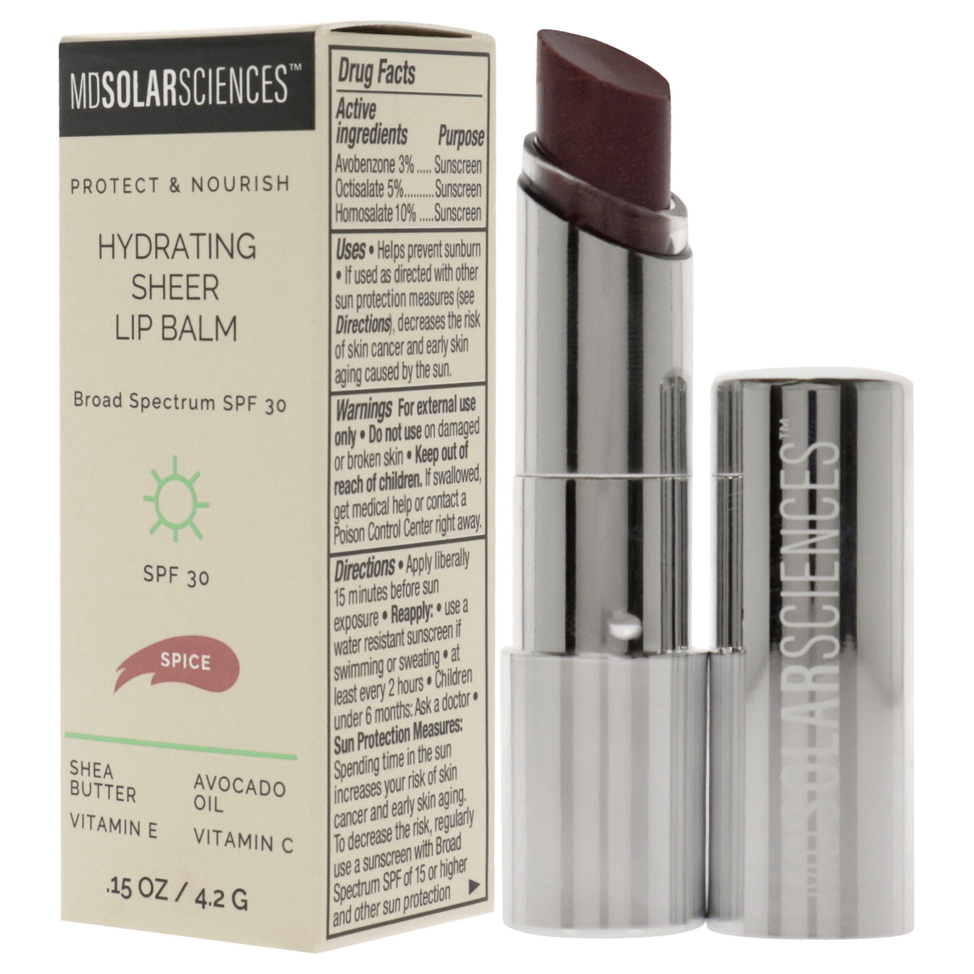 Hydrating Sheer Lip Balm SPF 30 - Spice by MDSolarSciences for Women - 0.15 oz Lip Balm, See Description, alternate image number 3