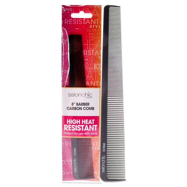 Barber Taper Carbon Comb High Heat Resistant 8 by SalonChic for Unisex - 1 Pc Comb, NA, hi-res image number null