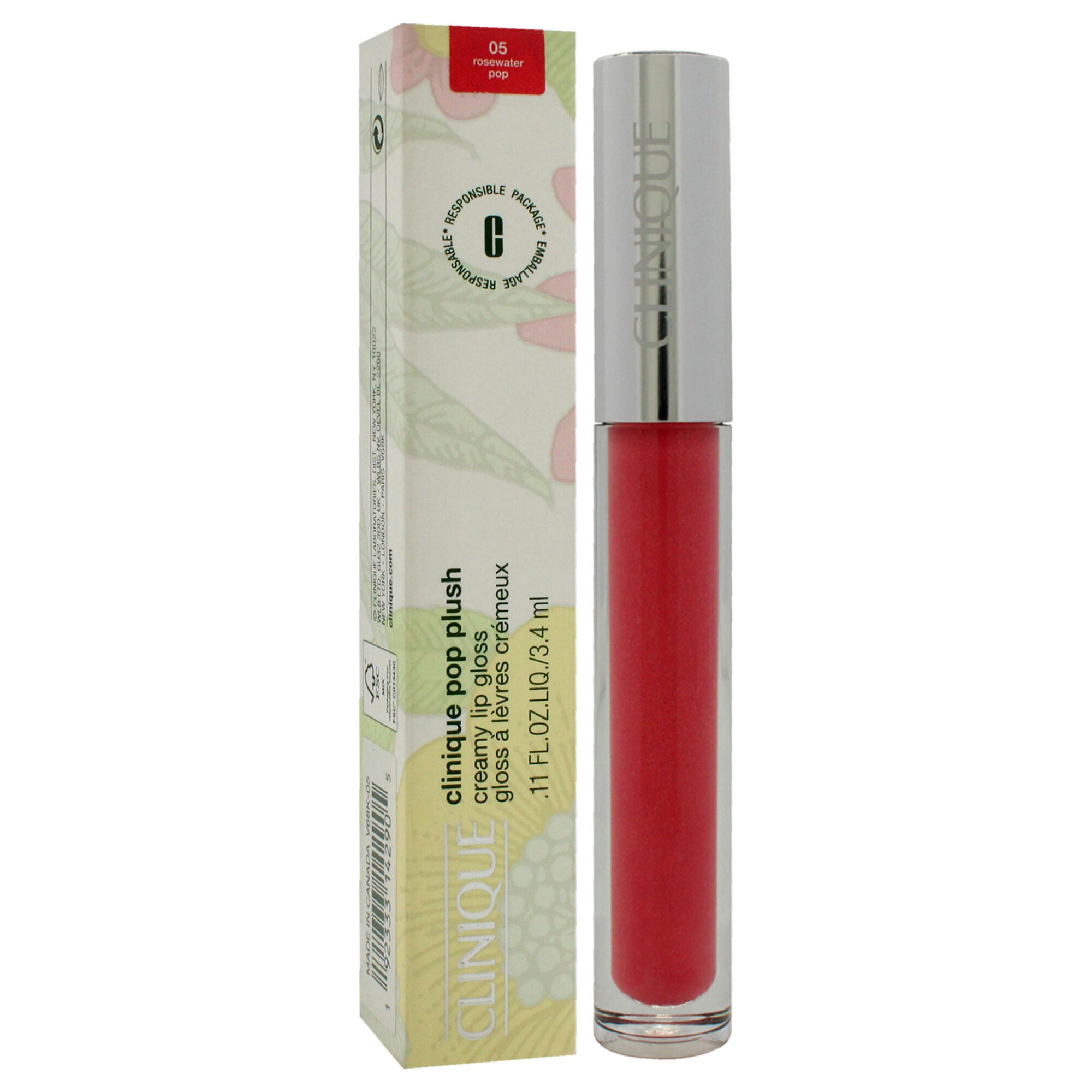 Pop Plush Creamy Lip Gloss - 05 Rosewater Pop by Clinique for Women - 0.11 oz Lip Gloss, See Description, alternate image number 2