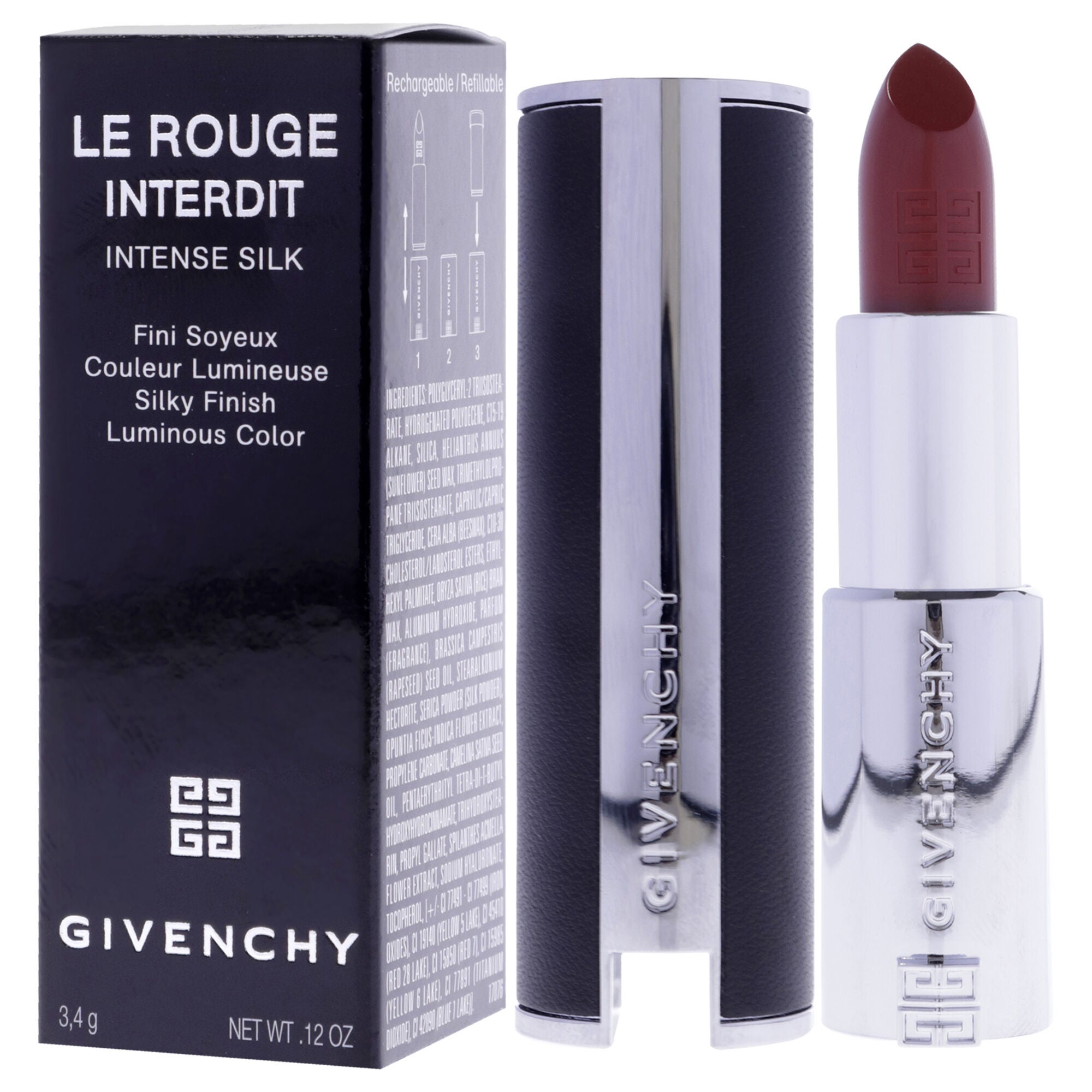 Le Rouge Interdit Intense Silk Lipstick - 333 L Iinterdit by Givenchy for Women - 0.12 oz Lipstick, , alternate image number 7