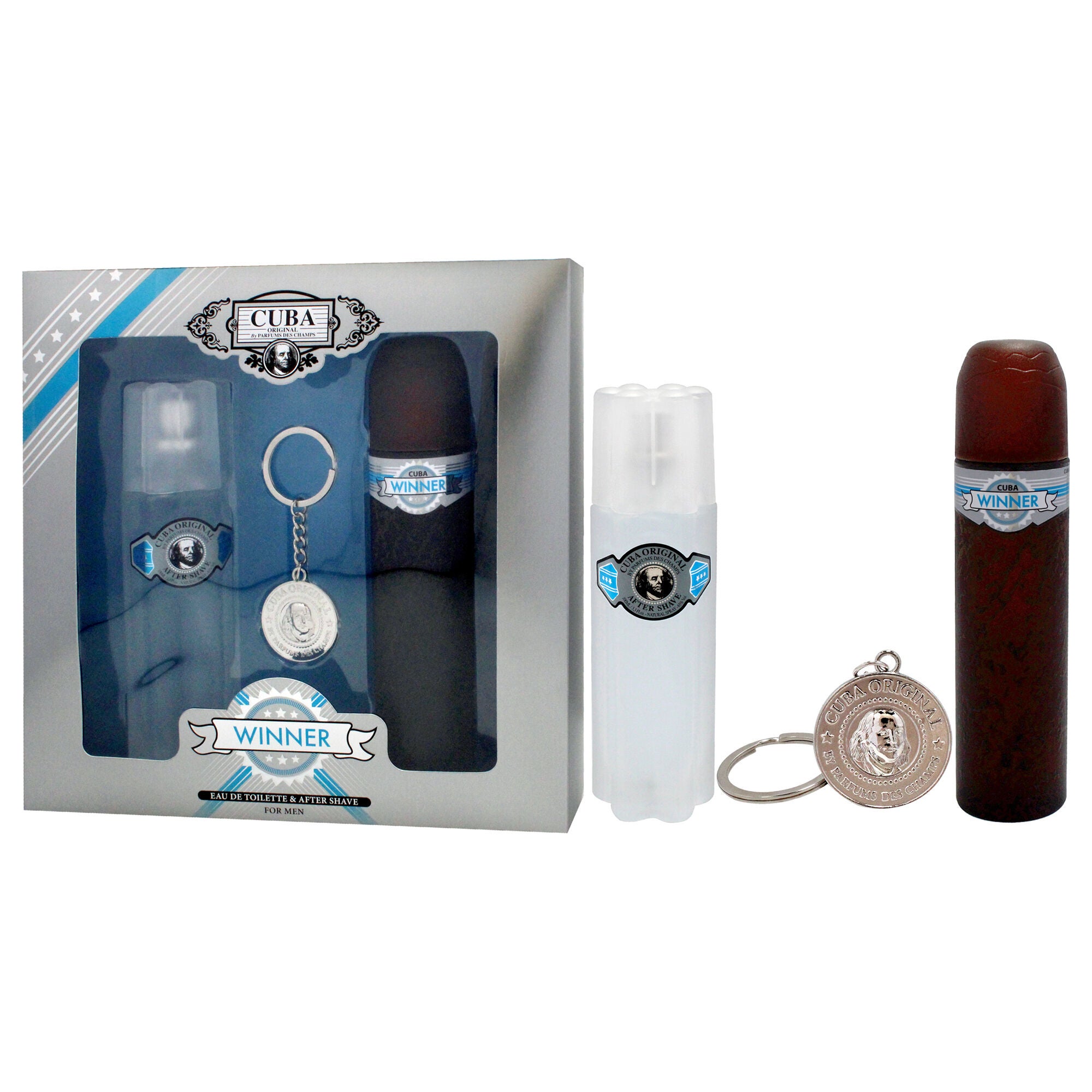 Cuba Winner by Cuba for Men - 3 Pc Gift Set 3.3oz EDT Spray, 3.3oz After Shave, Key Chain, See Description, alternate image number 3