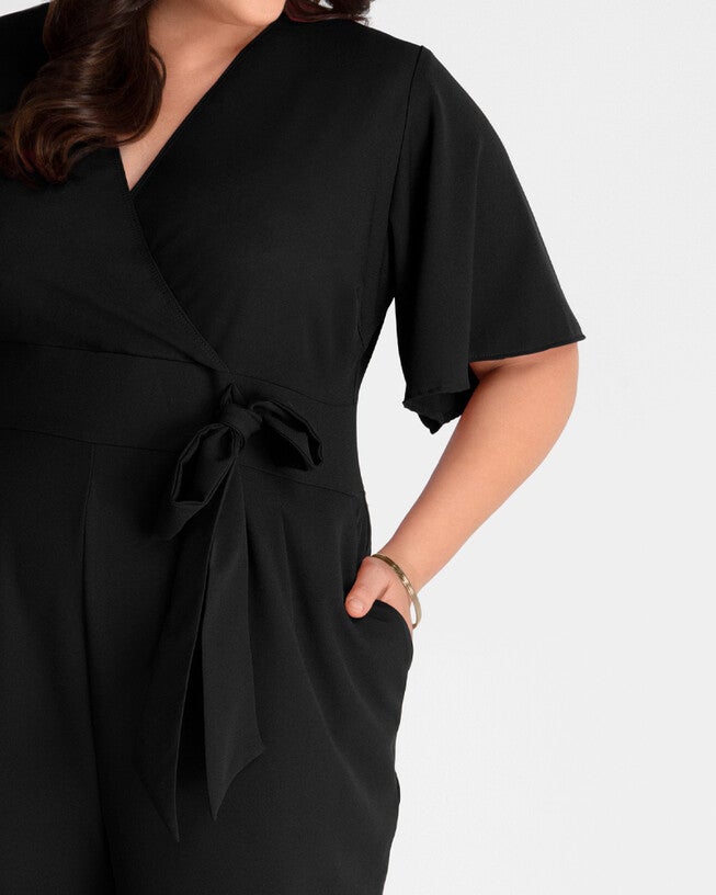 Charisma Crepe Jumpsuit, Black, alternate image number 2