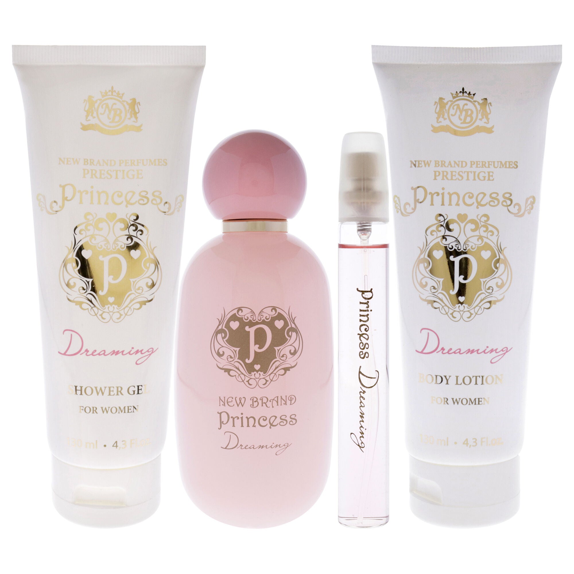 Prestige Princess Dreaming by New Brand for Women - 4 Pc Gift Set 3.3oz EDP Spray, 0.5oz EDP Spray, 4.3oz Shower Gel, 4.3oz Body Lotion, , alternate image number 6