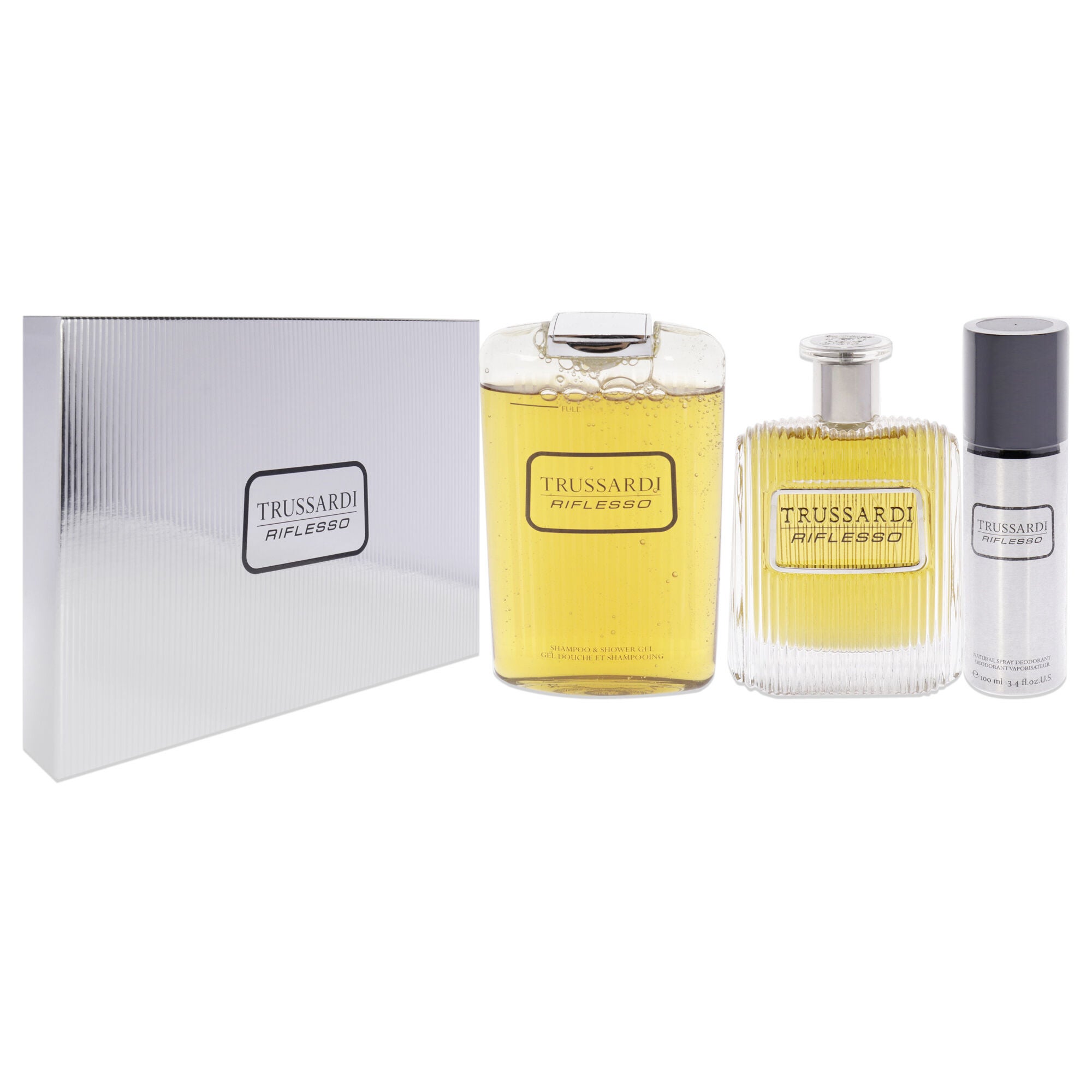 Trussardi Riflesso by Trussardi for Men - 3 Pc Gift Set 3.4oz EDT Spray, 6.8oz Shampoo and Shower Gel, 3.4oz Deodorant Spray, See Description, alternate image number 2