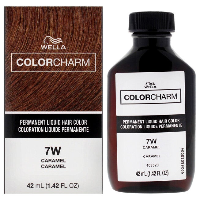 Color Charm Permanent Liquid Hair Color - 7W Caramel by Wella for Unisex - 1.42 oz Hair Color, NA, hi-res image number null