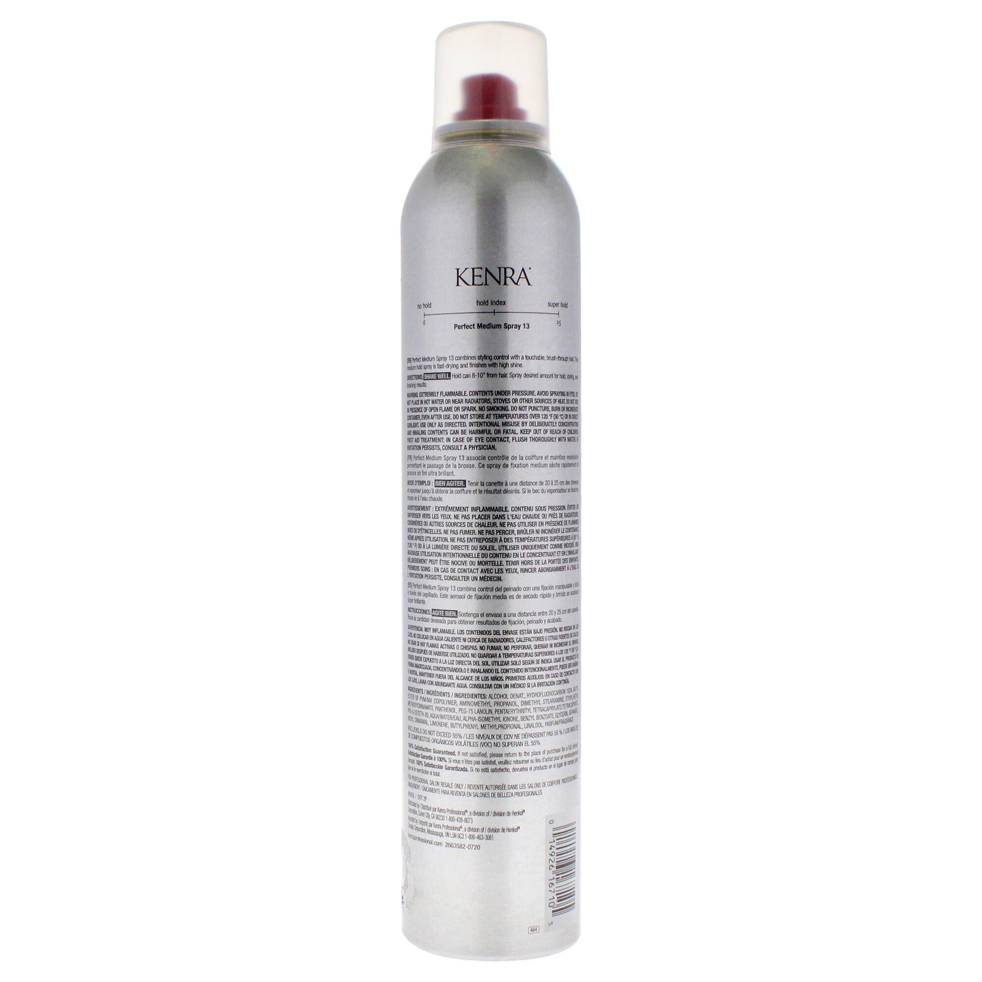Perfect Medium Spray 13 Medium Hold by Kenra for Unisex - 10 oz Hairspray, See Description, alternate image number 1