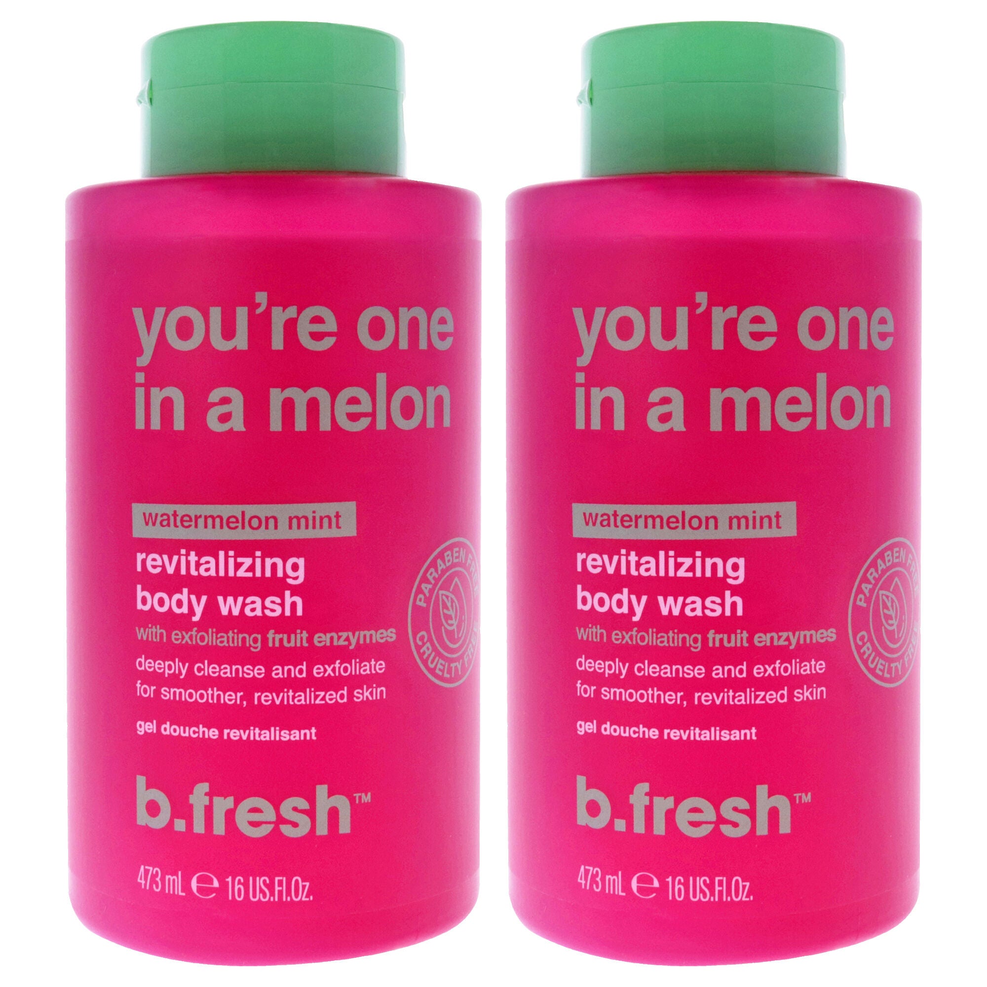 Youre One In A Melon Body Wash by B.Tan for Unisex - 16 oz Body Wash - Pack of 2, White, hi-res image number 0