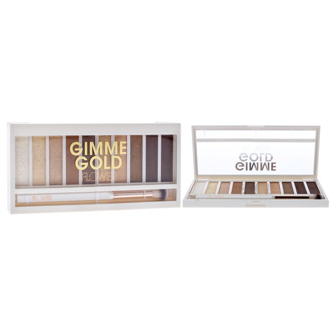 Shimmer and Shade Eyeshadow Palette - ES3 Gimme Gold by Flower Beauty for Women - 0.3 oz Eye Shadow, NA, alternate image number null